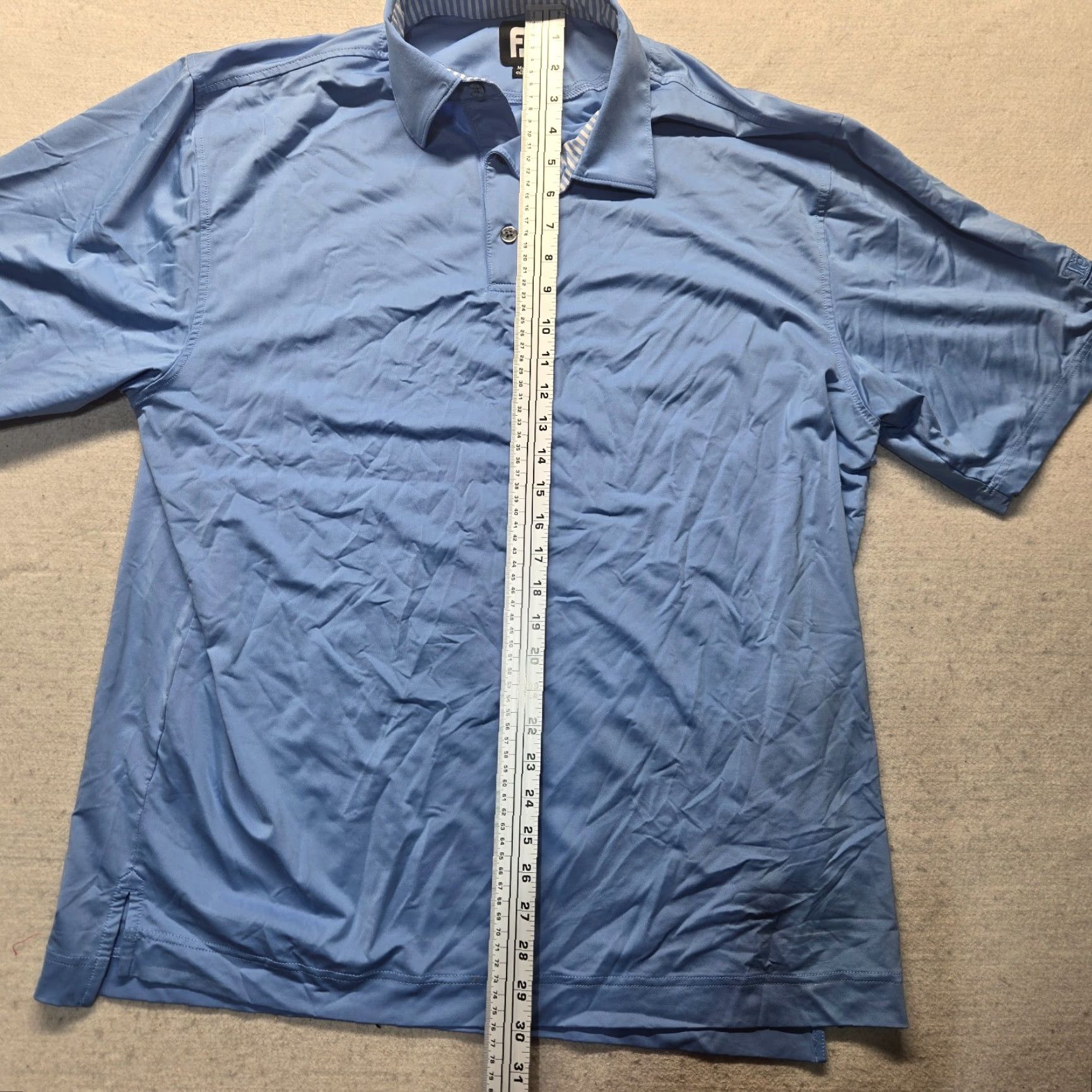 Footjoy VINTAGE FootJoy Golf Polo Shirt Adult Men's XL Blue Solid Short Sleeve Summer 90s Size US XL / EU 56 / 4 - 7 Thumbnail