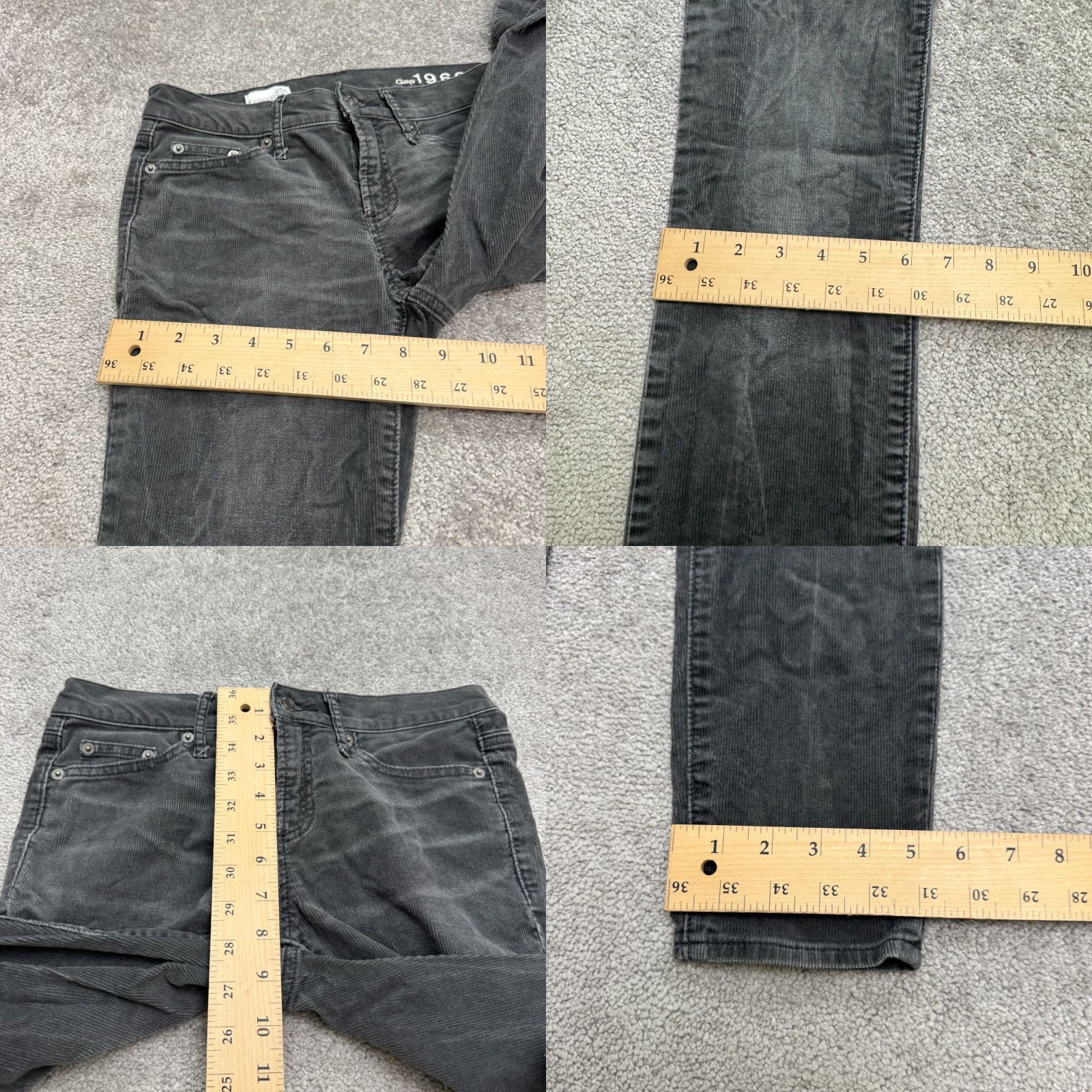 Gap Gap 1961 Always Skinny Corduroy Pants Womens 25 Regular Mid Rise Cotton Casual Gray Vintage? Size 42" / US 20 - 9 Thumbnail