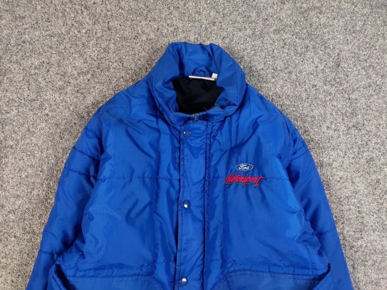 Vintage Vintage 90's Ford Motorsport Racing Winter Blue Nylon Jacket Size US S / EU 44-46 / 1 - 7 Thumbnail