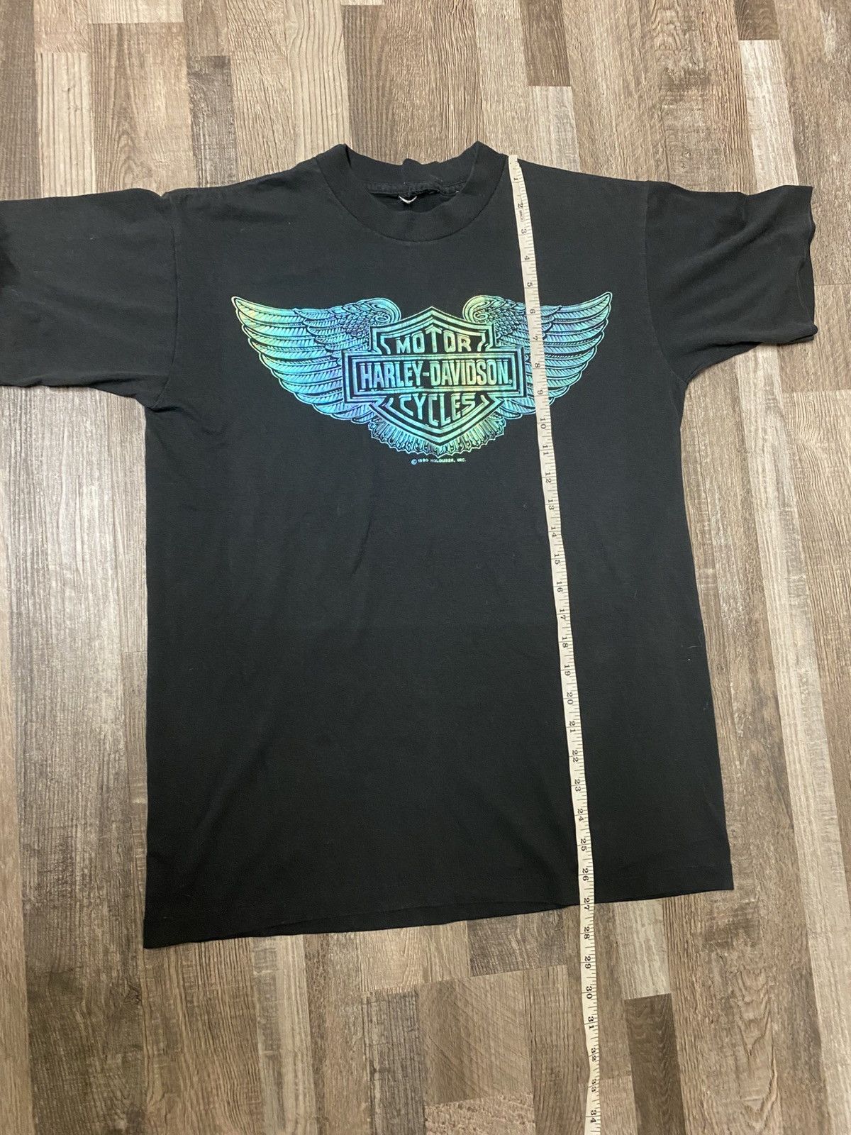 Harley Davidson Vintage 1990 Harley Davidson Single Stitch Iridescent Tee Size US M / EU 48-50 / 2 - 7 Thumbnail
