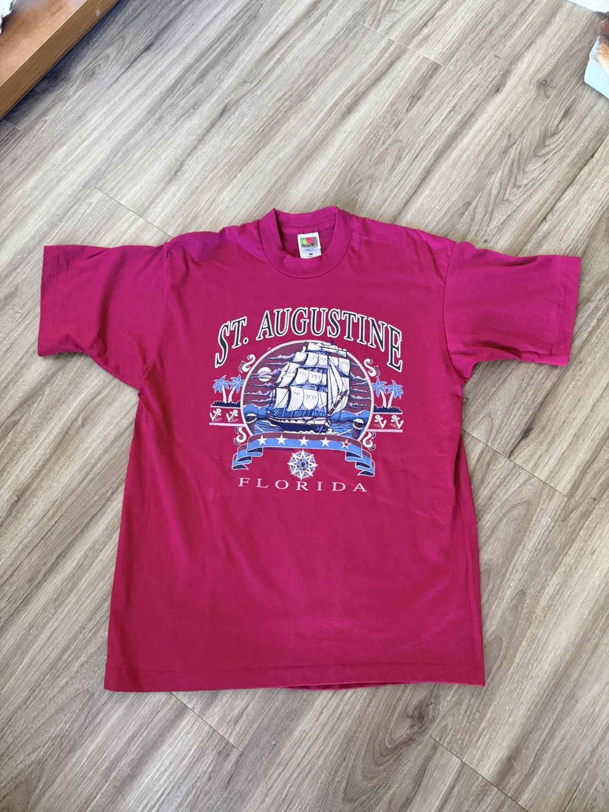 Fruit Of The Loom Vintage St. Augustine Florida Shirt Mens Large Single Stitch Size US L / EU 52-54 / 3 - 1 Thumbnail