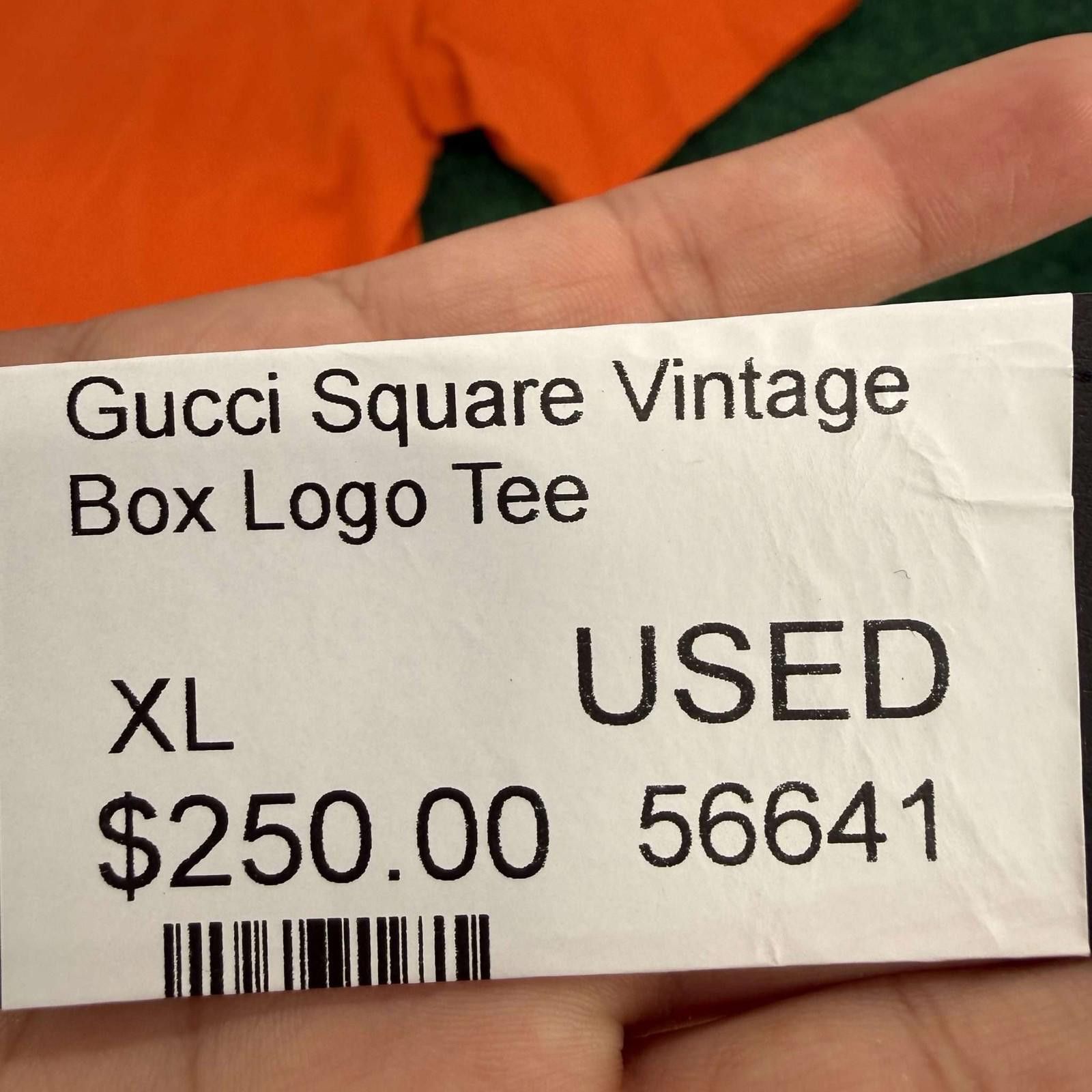 Gucci Gucci Square Vintage Box Logo Tee XL Used Size US XL / EU 56 / 4 - 6 Thumbnail