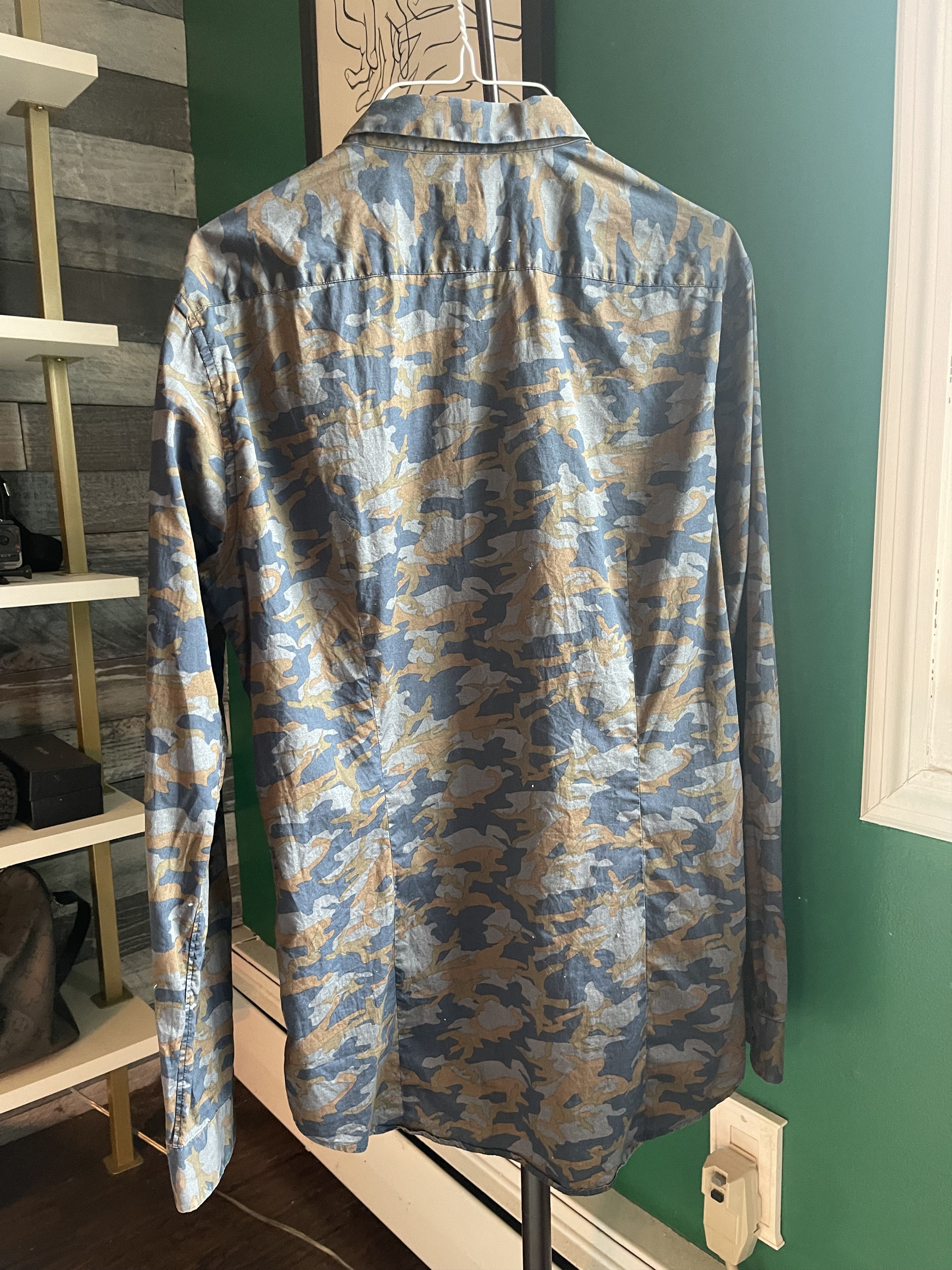 Michael Kors Michael Kors Camouflage Button Down Shirt Size 38R - 2 Thumbnail