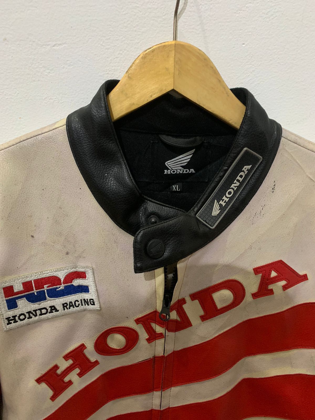 Vintage Vintage Honda Leather Moto Racing Jacket Size US XL / EU 56 / 4 - 3 Thumbnail