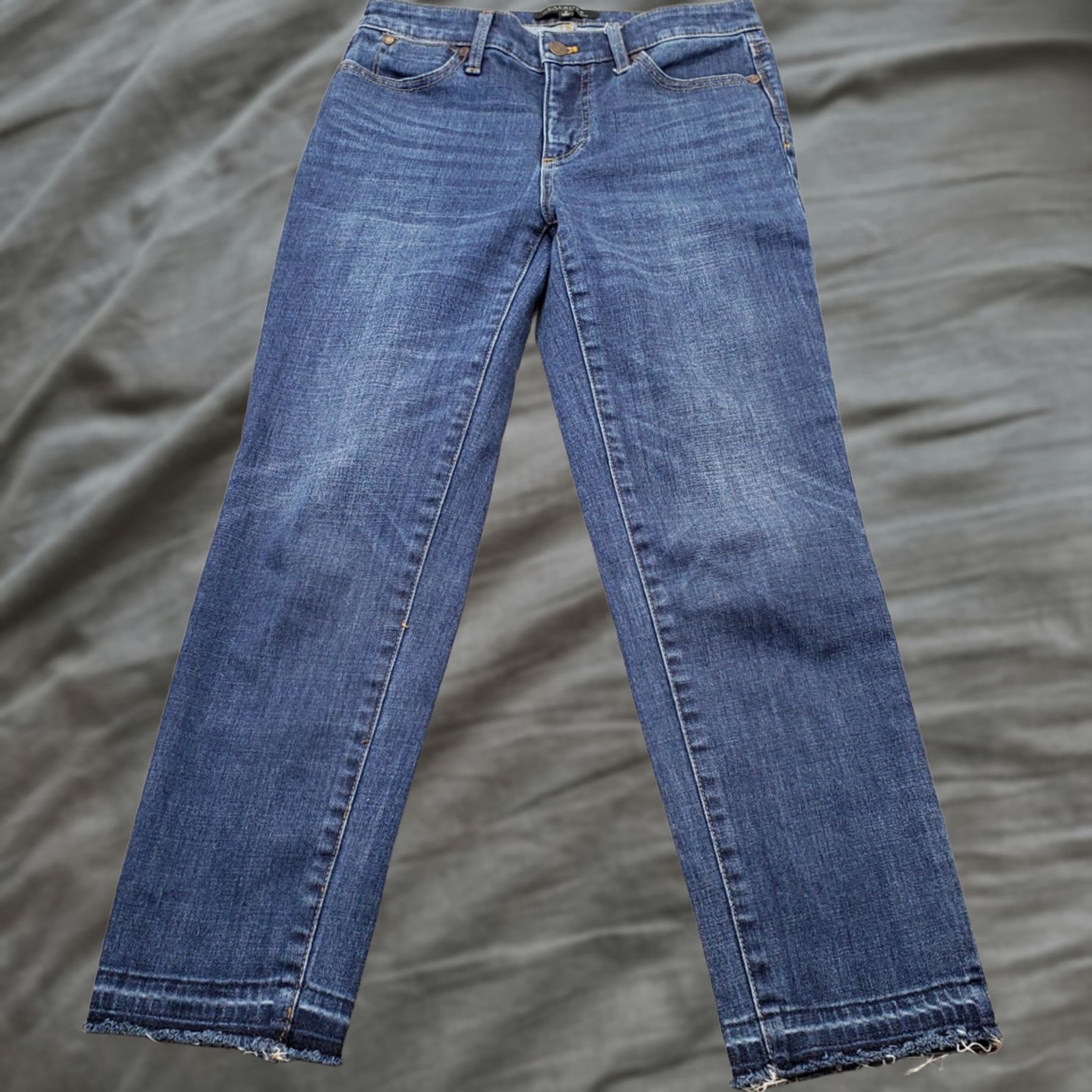 Talbots Talbots Women Jeans Size 2 Blue Denim Stretch Straight 5-Pocket Flawless Whiskered Modern Vintage: No Size 26" / US 2 / IT 38 - 1 Thumbnail