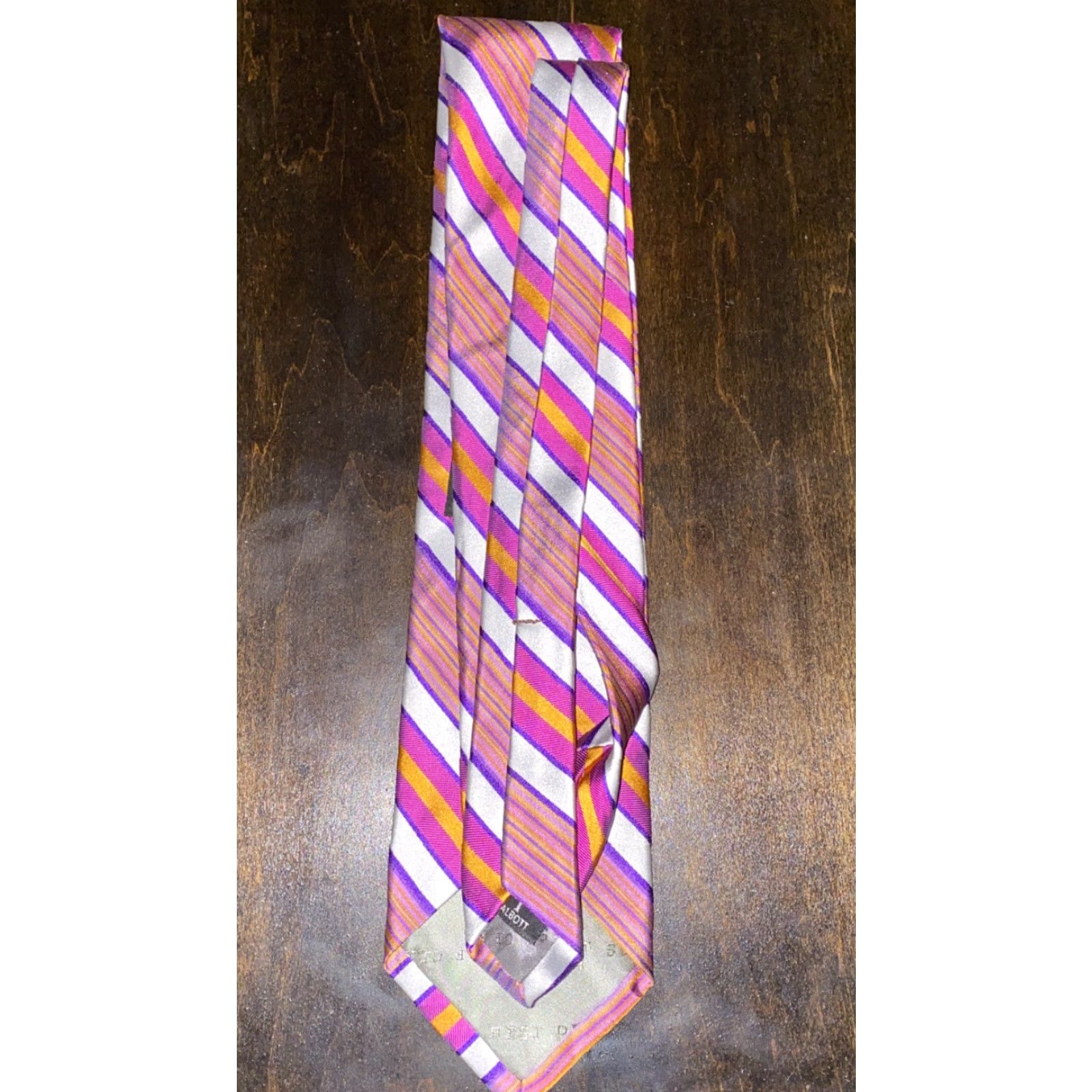 Robert Talbott Robert Talbott Multi Color Striped Silk Tie 59 In Mens Tie 100% Silk Classic 57-60 in Multi-Color Size ONE SIZE - 5 Thumbnail