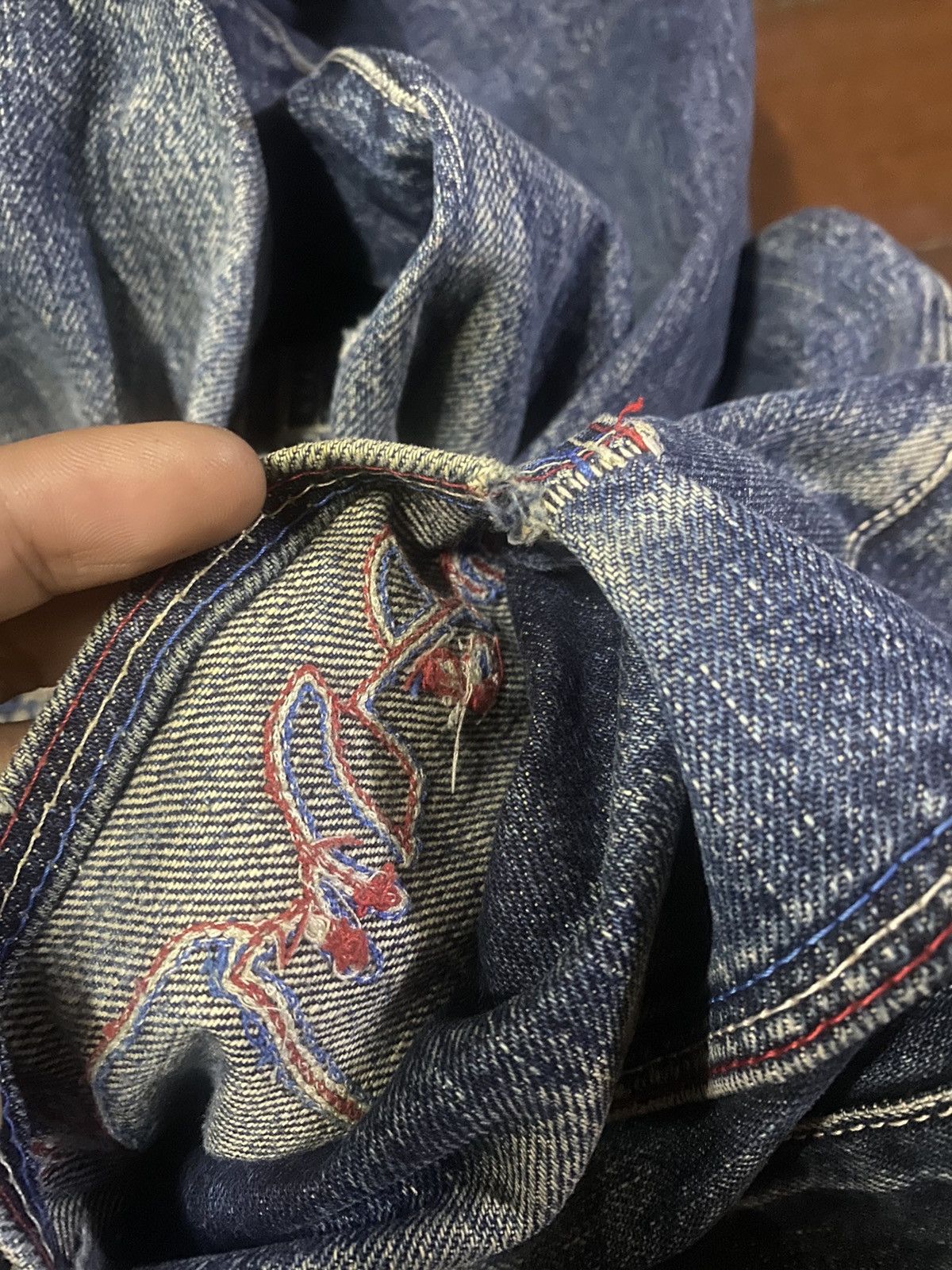Studio D'Artisan Studio D’Artisan embroide og design Art Selvedge Denim faded Size US 32 / EU 48 - 10 Thumbnail