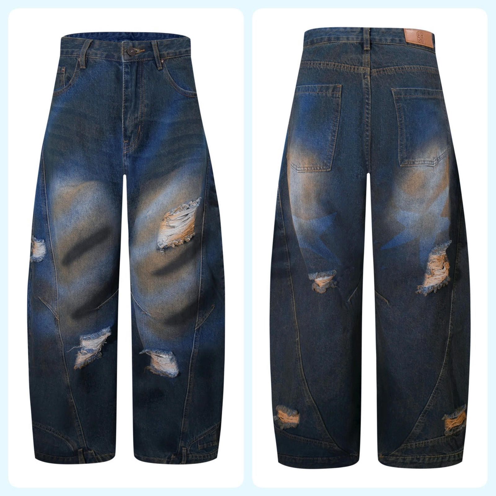 Vintage Loose Fit Baggy Denim Jeans Size US 30 / EU 46 - 4 Thumbnail