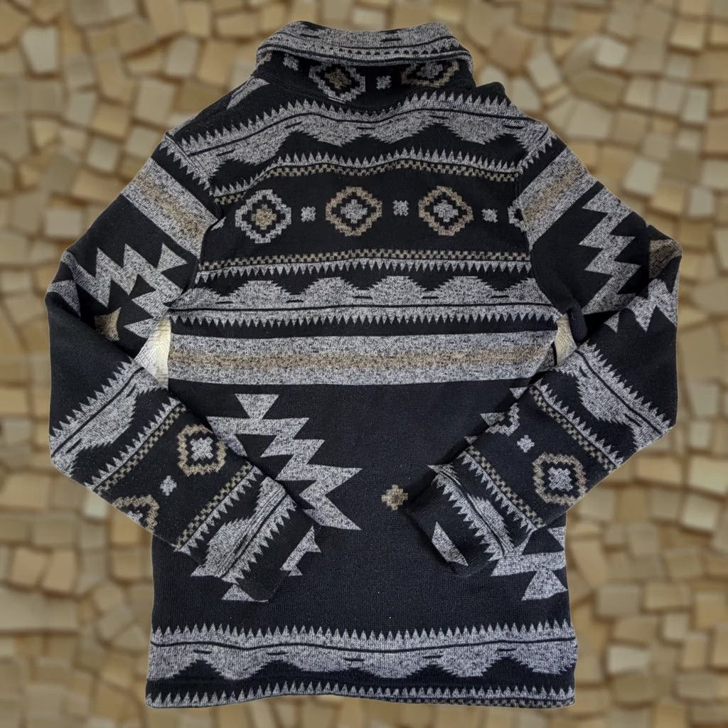 Levi's Levi'S Black Gray Aztec Cardigan Sweater Mens S Size US S / EU 44-46 / 1 - 1 Thumbnail