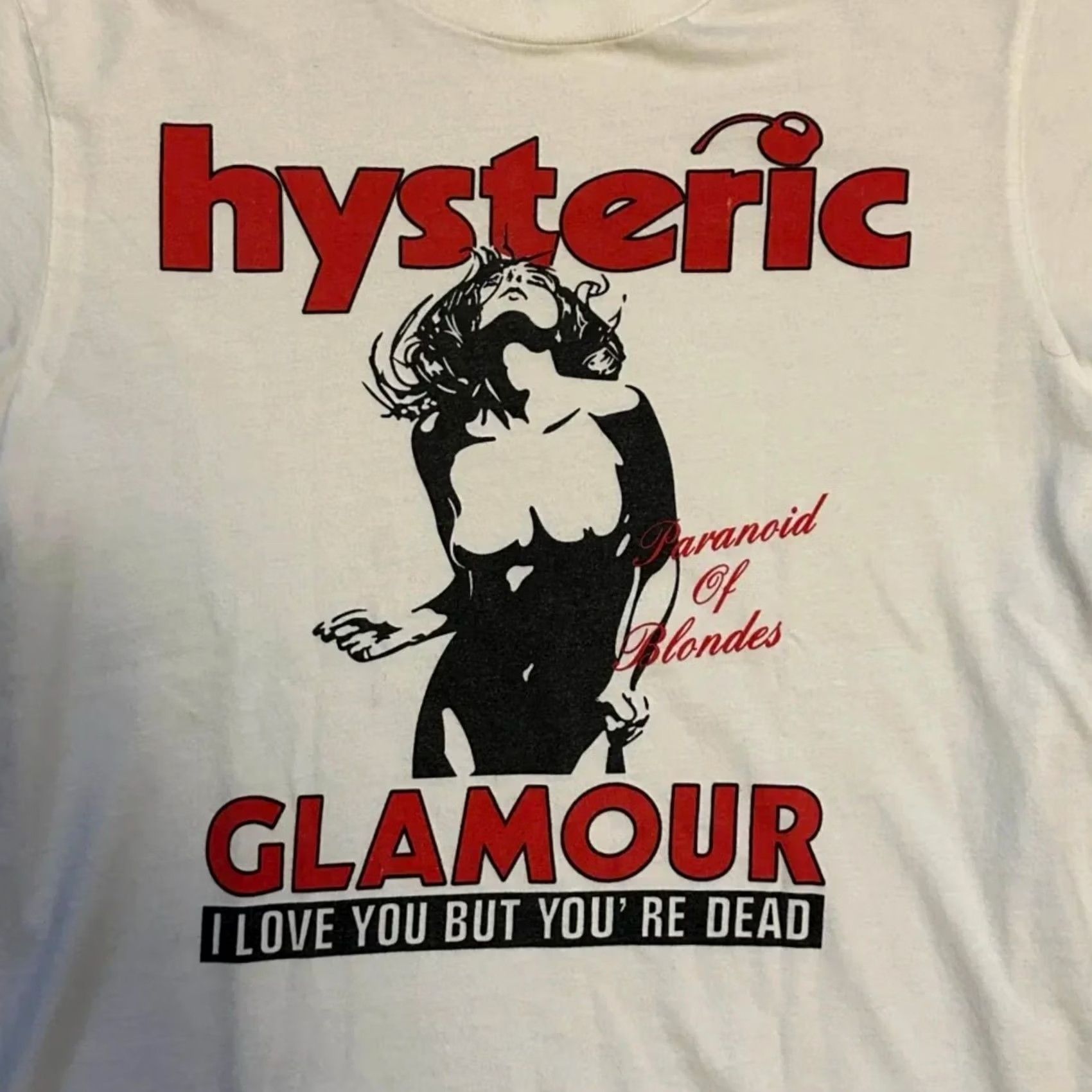 Hysteric Glamour VINTAGE Hysteric Glamour Paranoid Of Blondes T-Shirt M Men White Medium Size US M / EU 48-50 / 2 - 2 Thumbnail