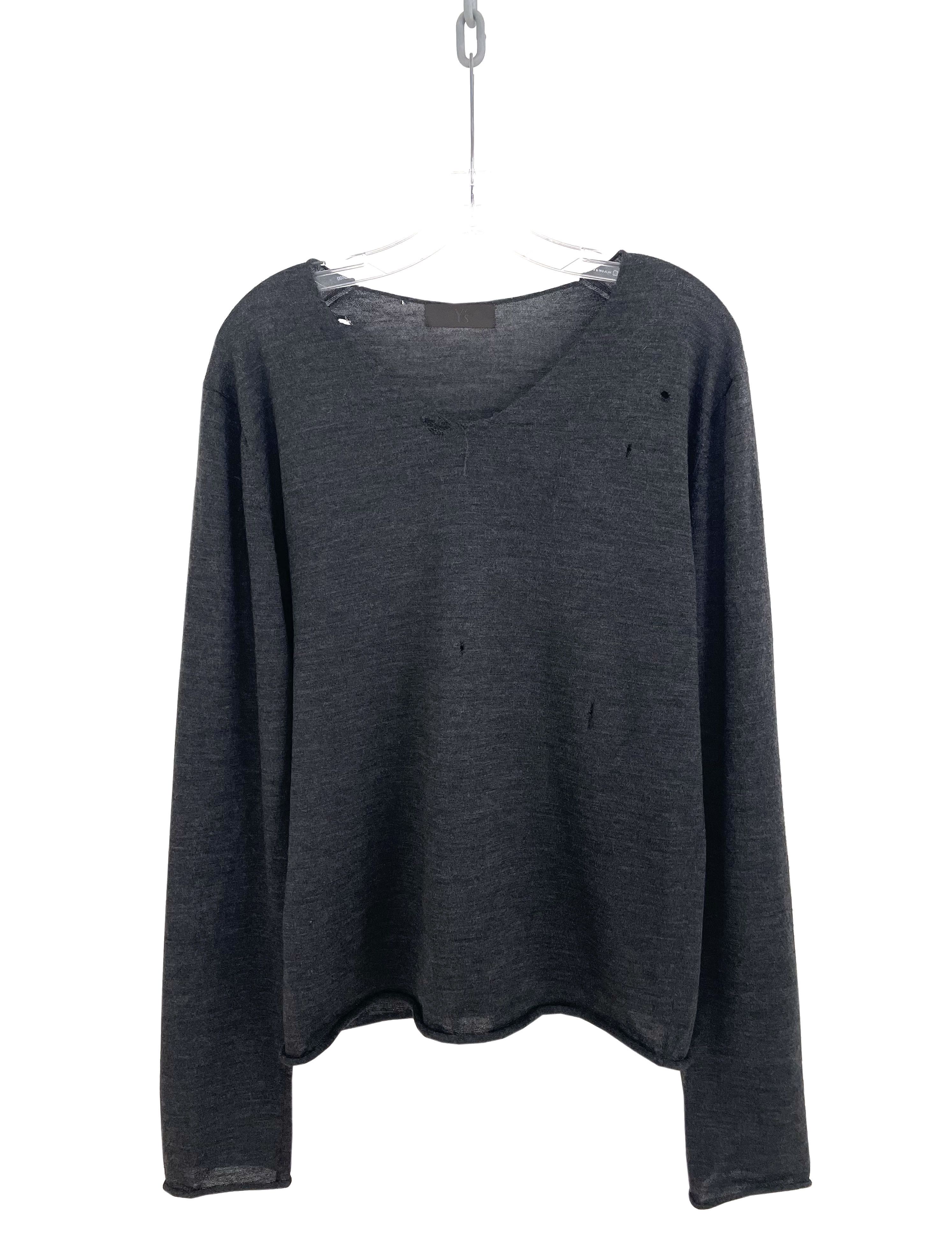 Yohji Yamamoto AW06 Distressed Wool Sweater Size US S / EU 44-46 / 1 - 1 Thumbnail