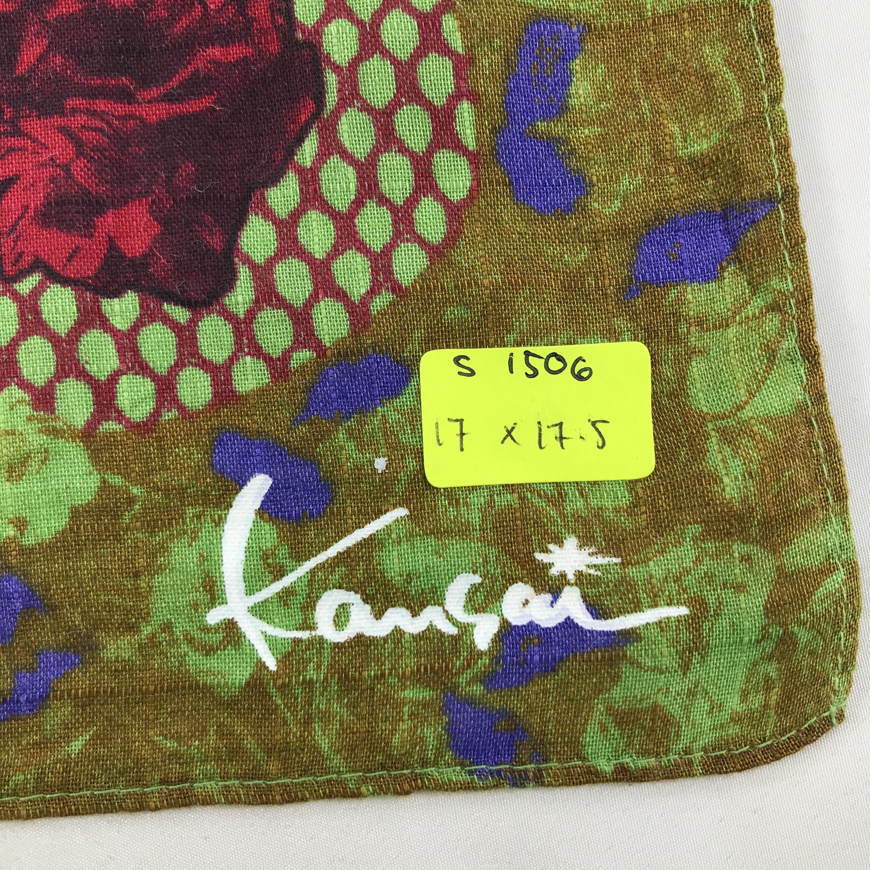 Kansai Yamamoto × Vintage Kansai Bandana / Handkerchief / Neckerchief - S1506 Size ONE SIZE - 5 Thumbnail