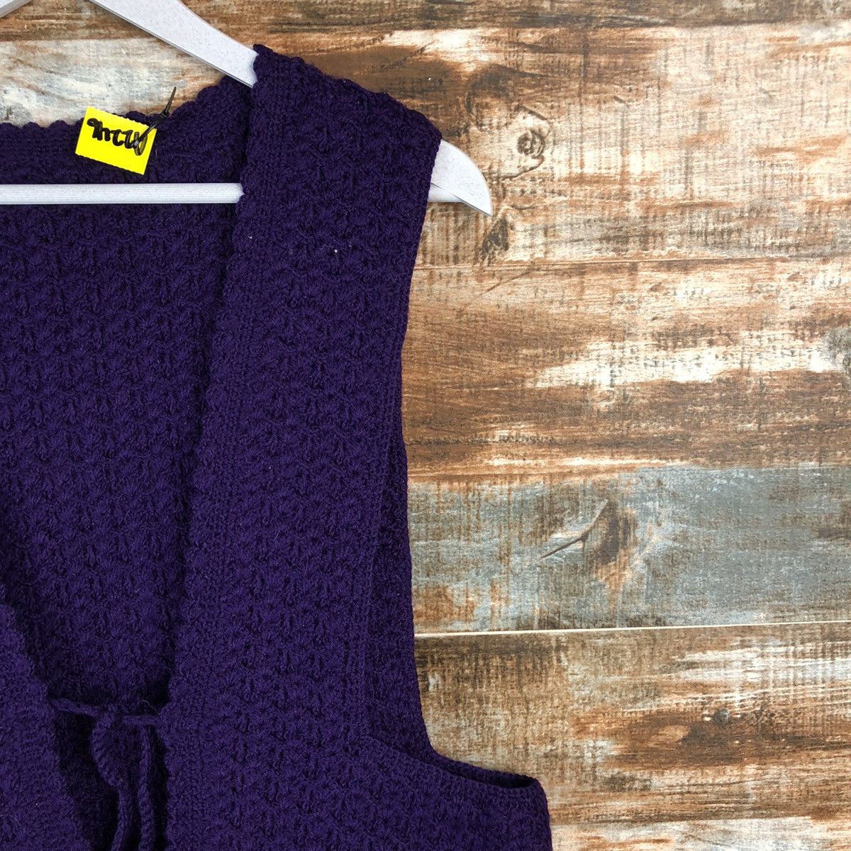 Homespun Knitwear × Japanese Brand × Vintage Japanese Brand Dark Purple Knitwear Vest #A2249 Size M / US 6-8 / IT 42-44 - 10 Thumbnail