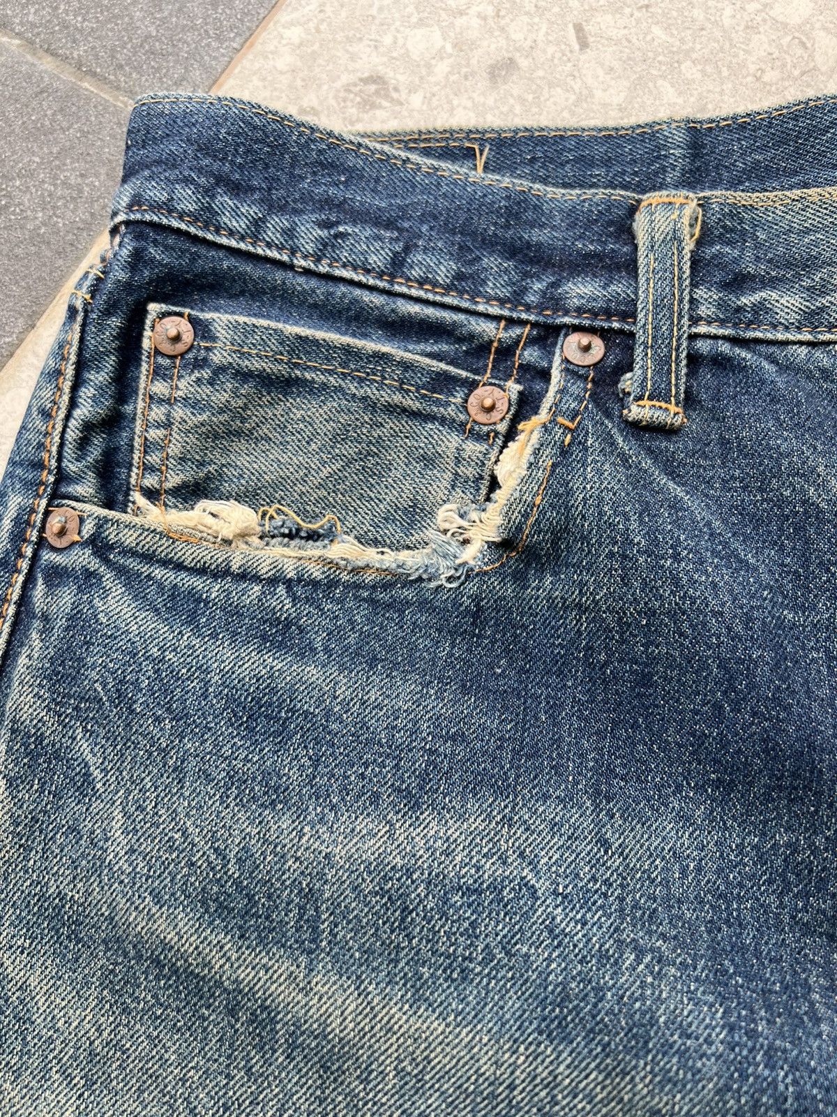 Indigo Sugar Cane Toyo Enterprise Baggy cut denim Size US 33 - 5 Thumbnail