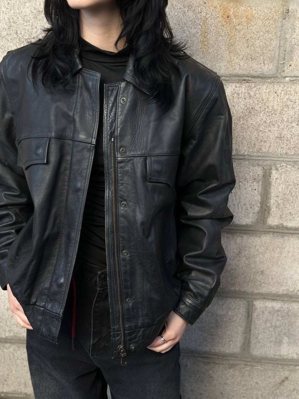Genuine Leather VTG Moto Racing Jacket Leather Size M - L Y2K Riri Germany Size US M / EU 48-50 / 2 - 5 Thumbnail