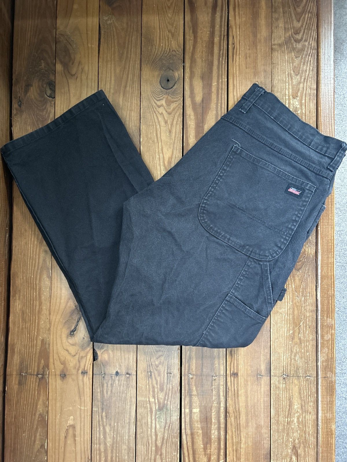 Dickies × Vintage Vintage Dickies Black Canvas Carpenter Pants Size US 38 / EU 54 - 1 Thumbnail