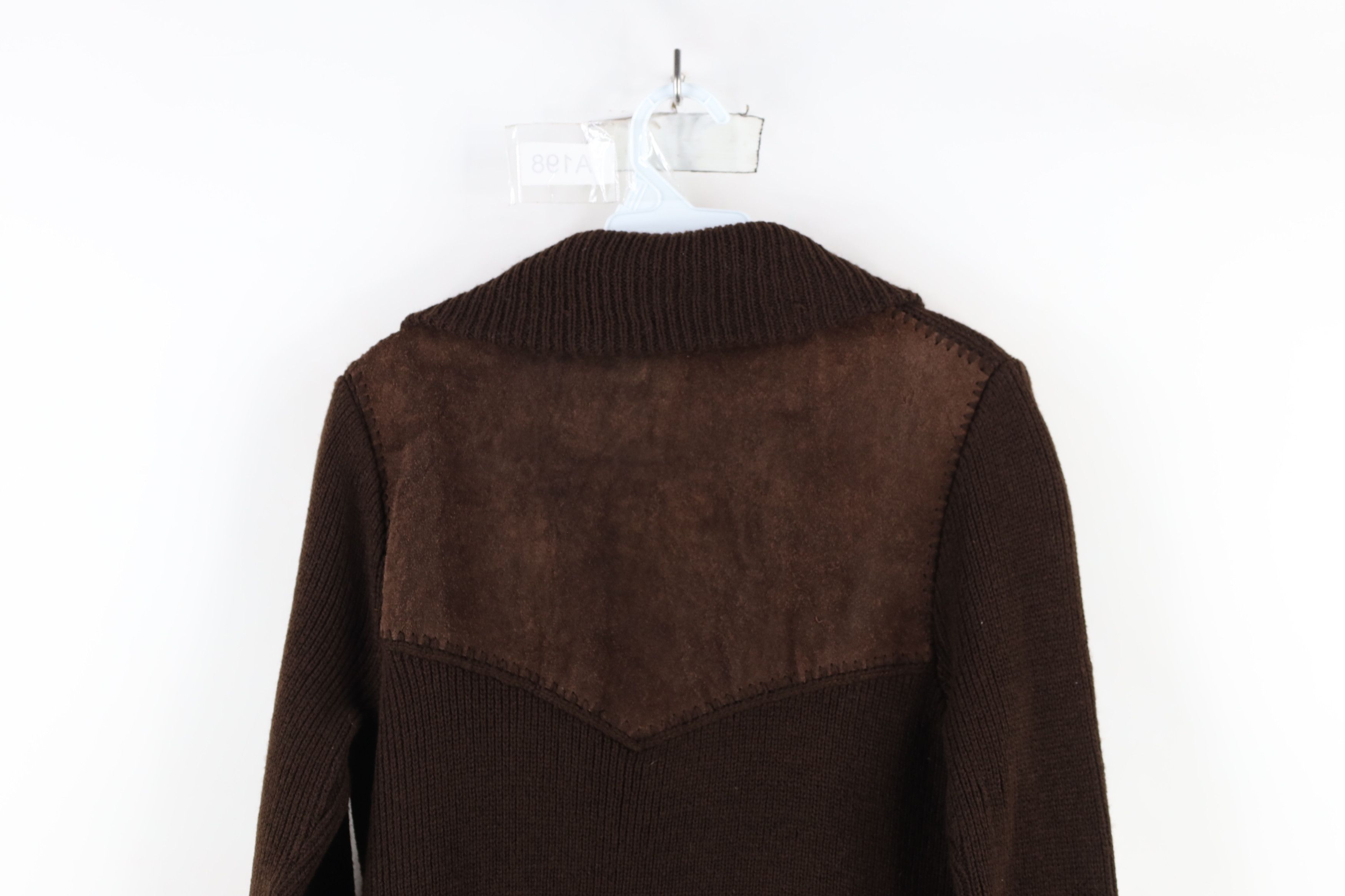 Vintage Vintage 70s Streetwear Crochet Knit Shawl Cardigan Jacket Size L / US 10 / IT 46 - 13 Thumbnail