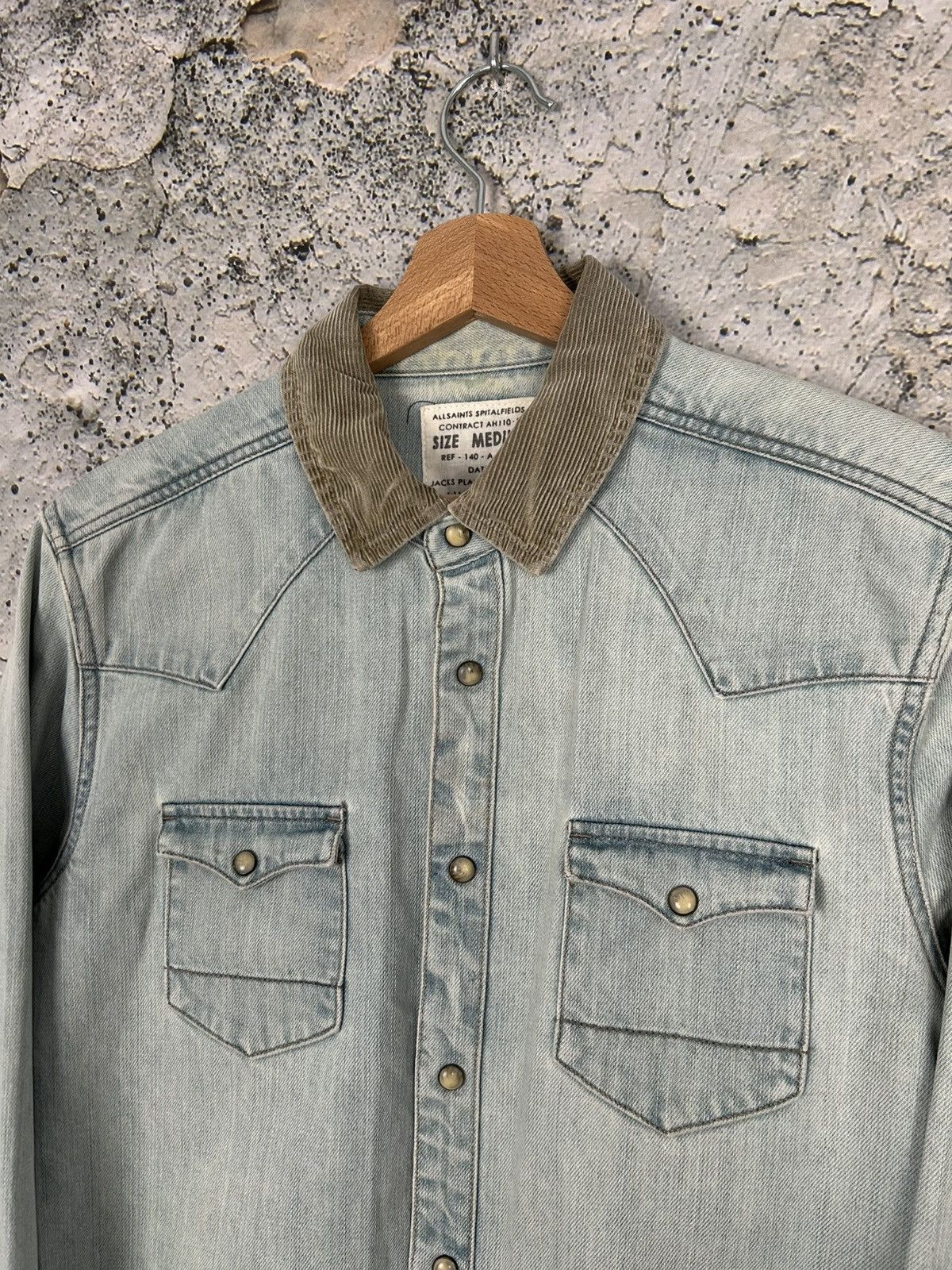 Allsaints Allsaints Denim Shirt Avant Garde Jeans Luxury Designer Size US M / EU 48-50 / 2 - 3 Thumbnail