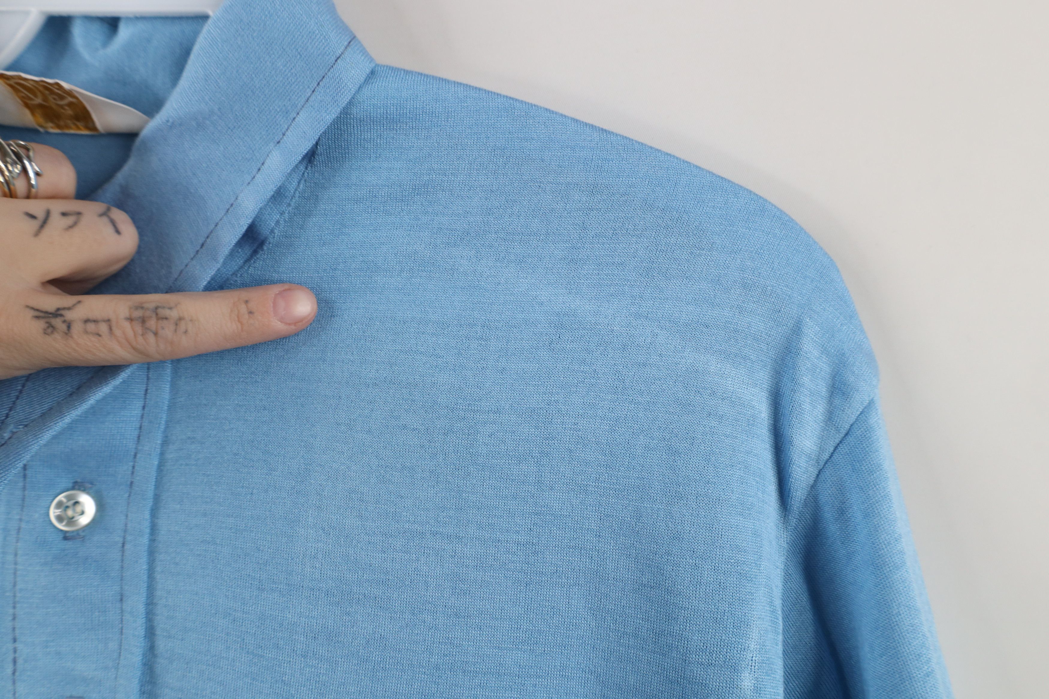 Vintage Vintage 60s 70s Streetwear Polo Shirt Carolina Blue USA Size US M / EU 48-50 / 2 - 5 Thumbnail
