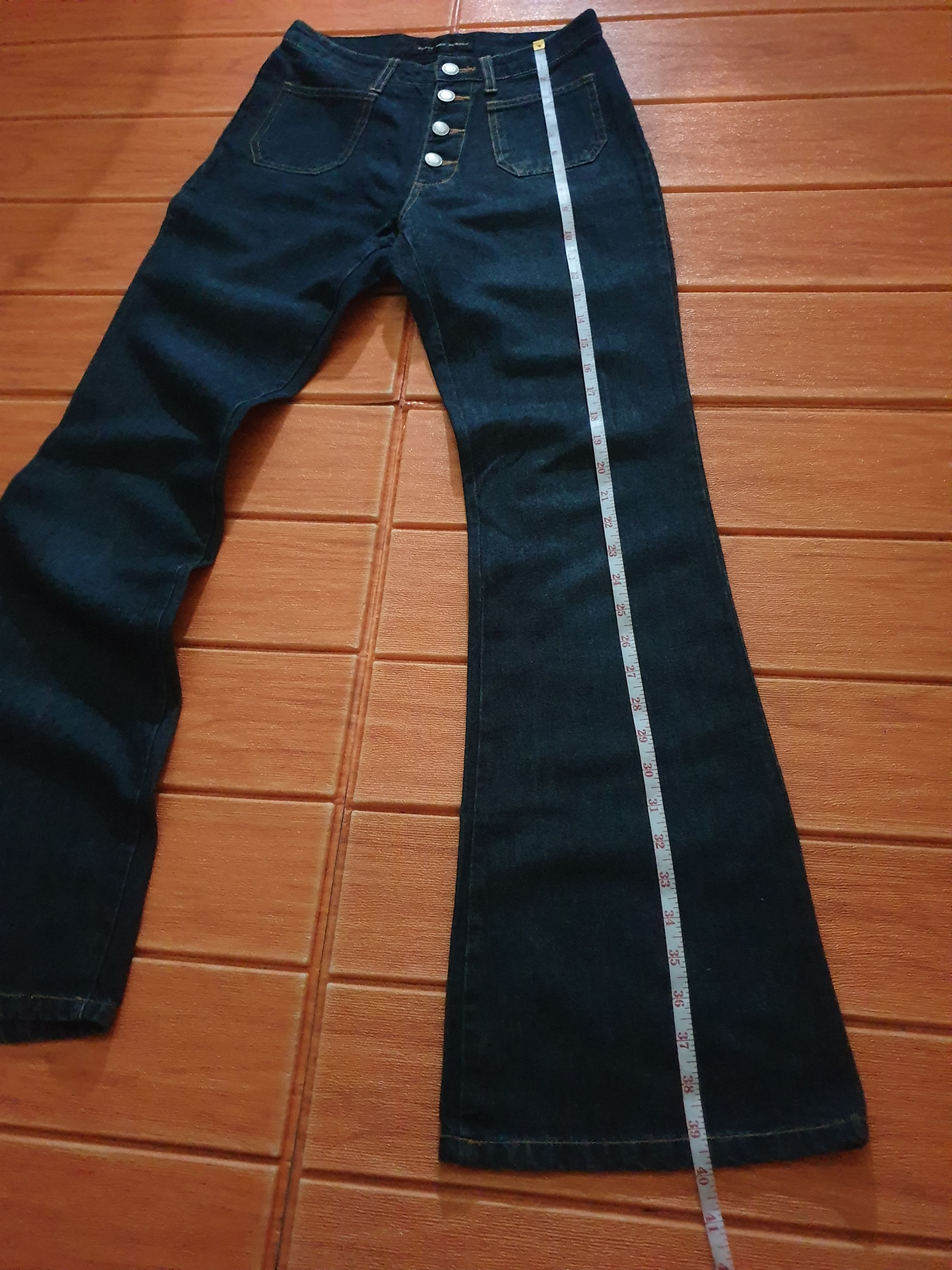Japanese Brand 💥Jouer aux echecs denim boot cut pant Size US 27 - 6 Thumbnail