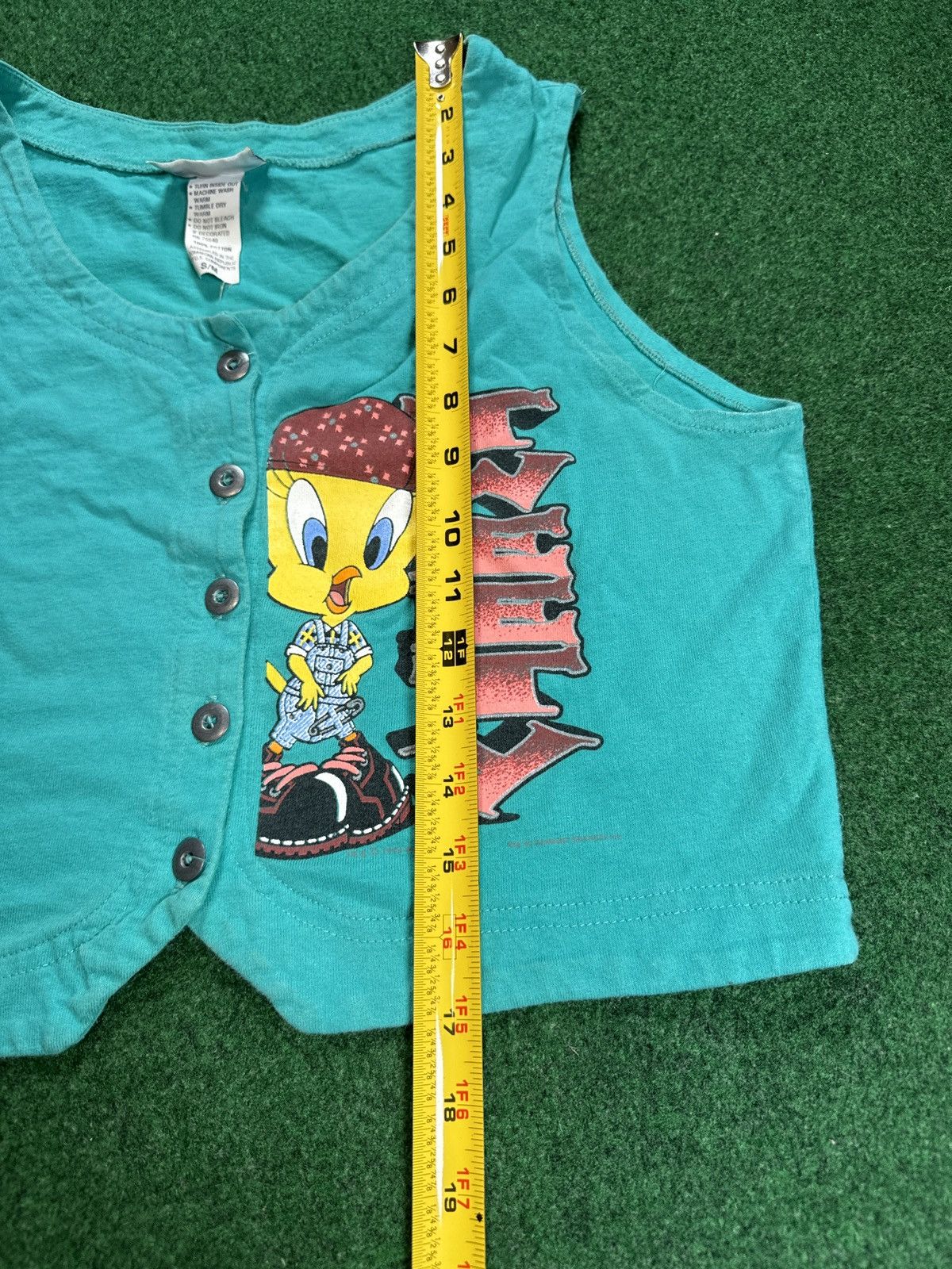 Vintage × Warner Bros Vintage 90s Tweety Bird Womens Hip Hop Crop Top Tank Size M / US 6-8 / IT 42-44 - 7 Thumbnail
