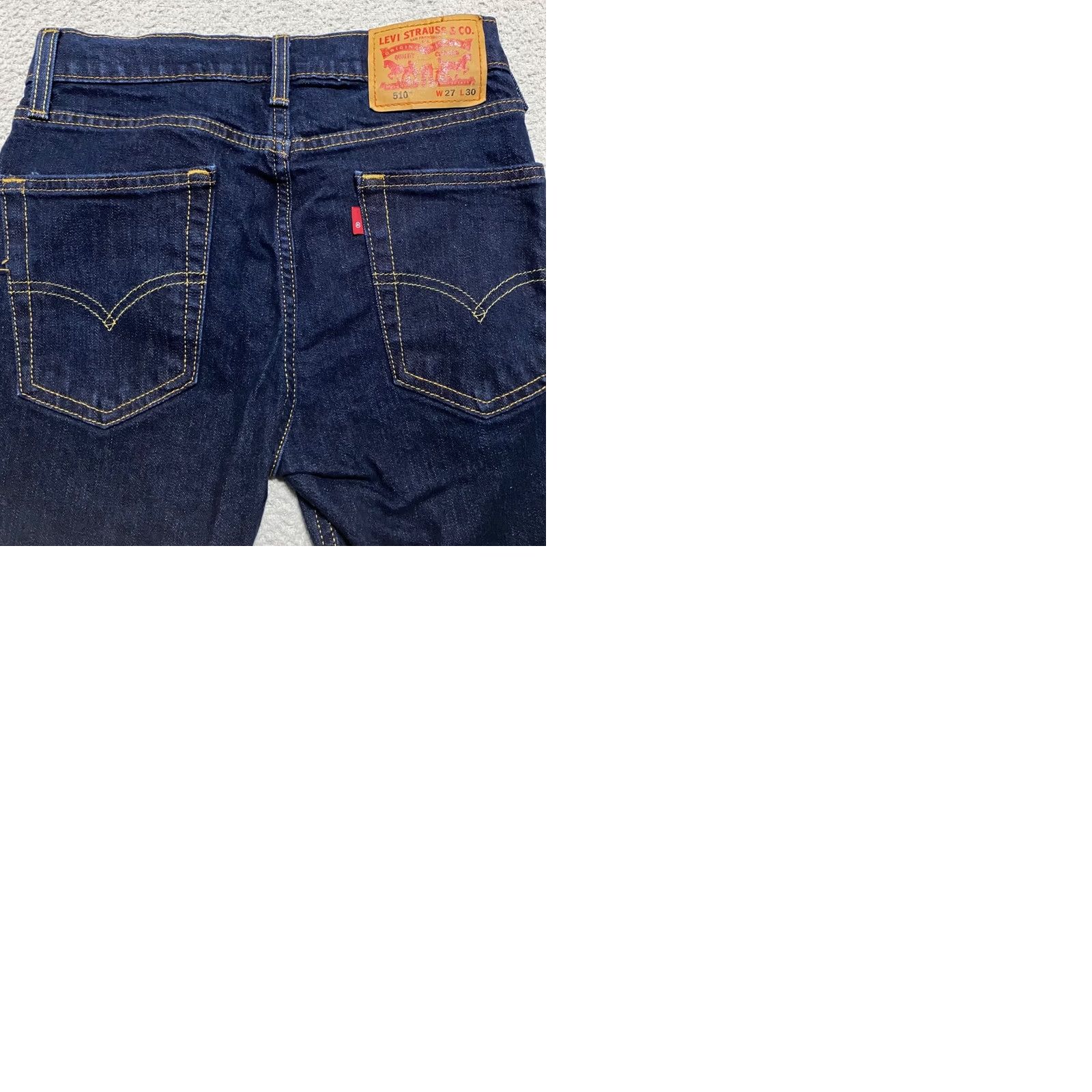Levi's Levi's 510 Jeans Mens Slim Skinny 27x30 Blue Denim Dark Wash 5-Pocket Stretch Mid Rise Size US 27 - 9 Thumbnail