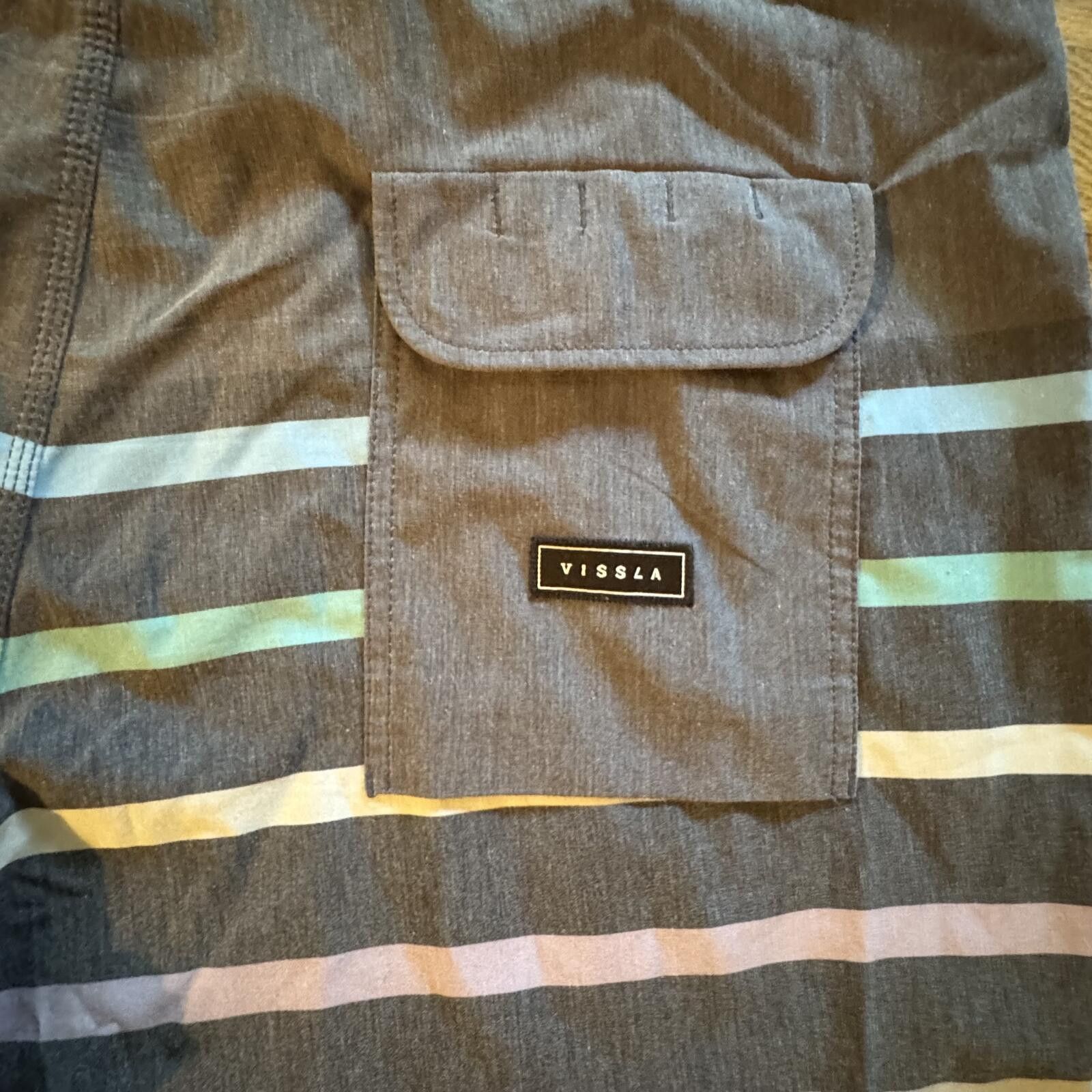Vissla Vissla Men's 38 Striped Swim Trunks Size US 36 / EU 52 - 4 Thumbnail