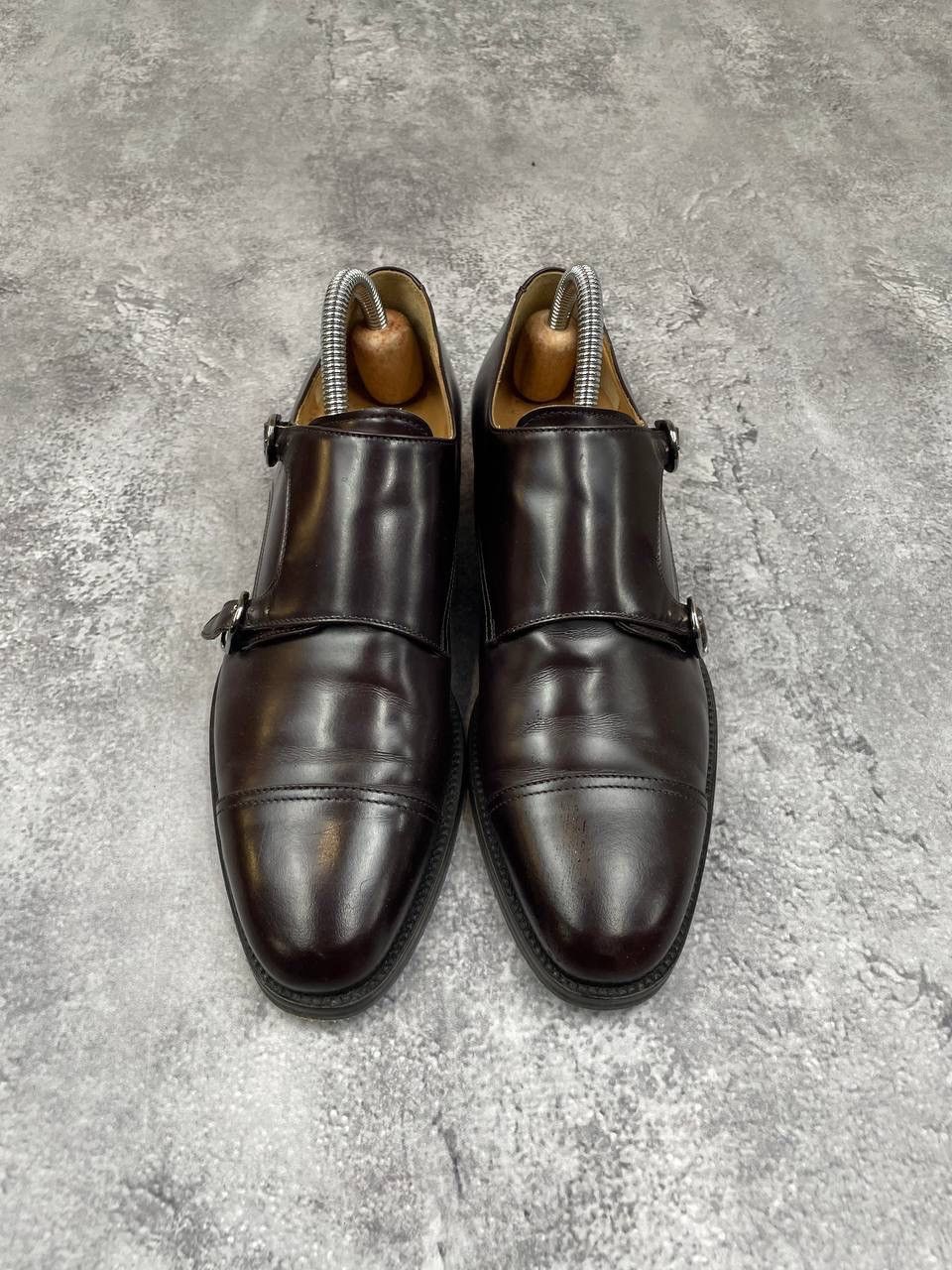 Other Benci Brothers Men Leather Double Monk Strap Shoes DarkBrown Size US 6.5 / EU 39-40 - 2 Thumbnail