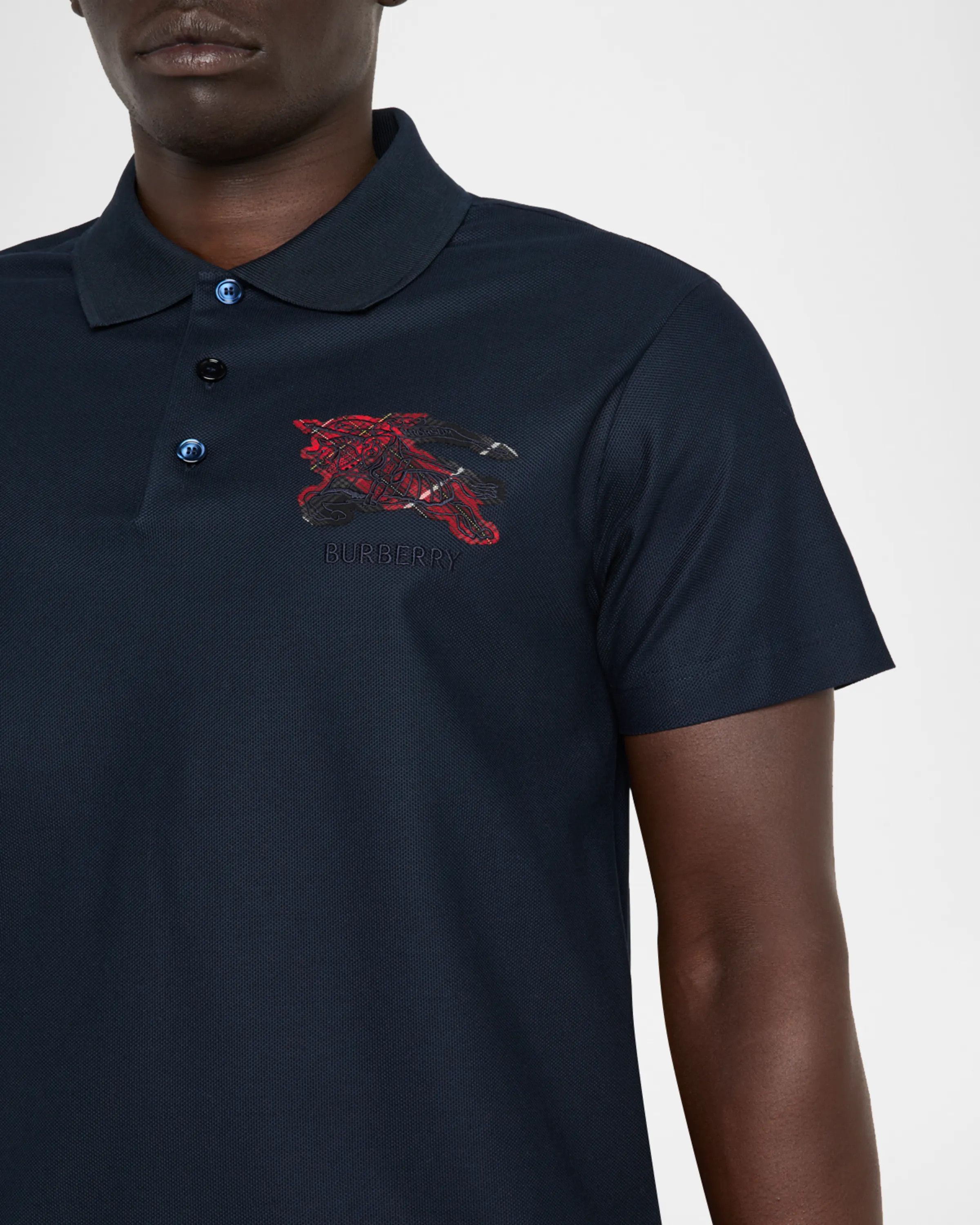 Burberry os11x0526 Embroidered EKD Check Slim Cotton Polo Shirt Size US L / EU 52-54 / 3 - 5 Thumbnail
