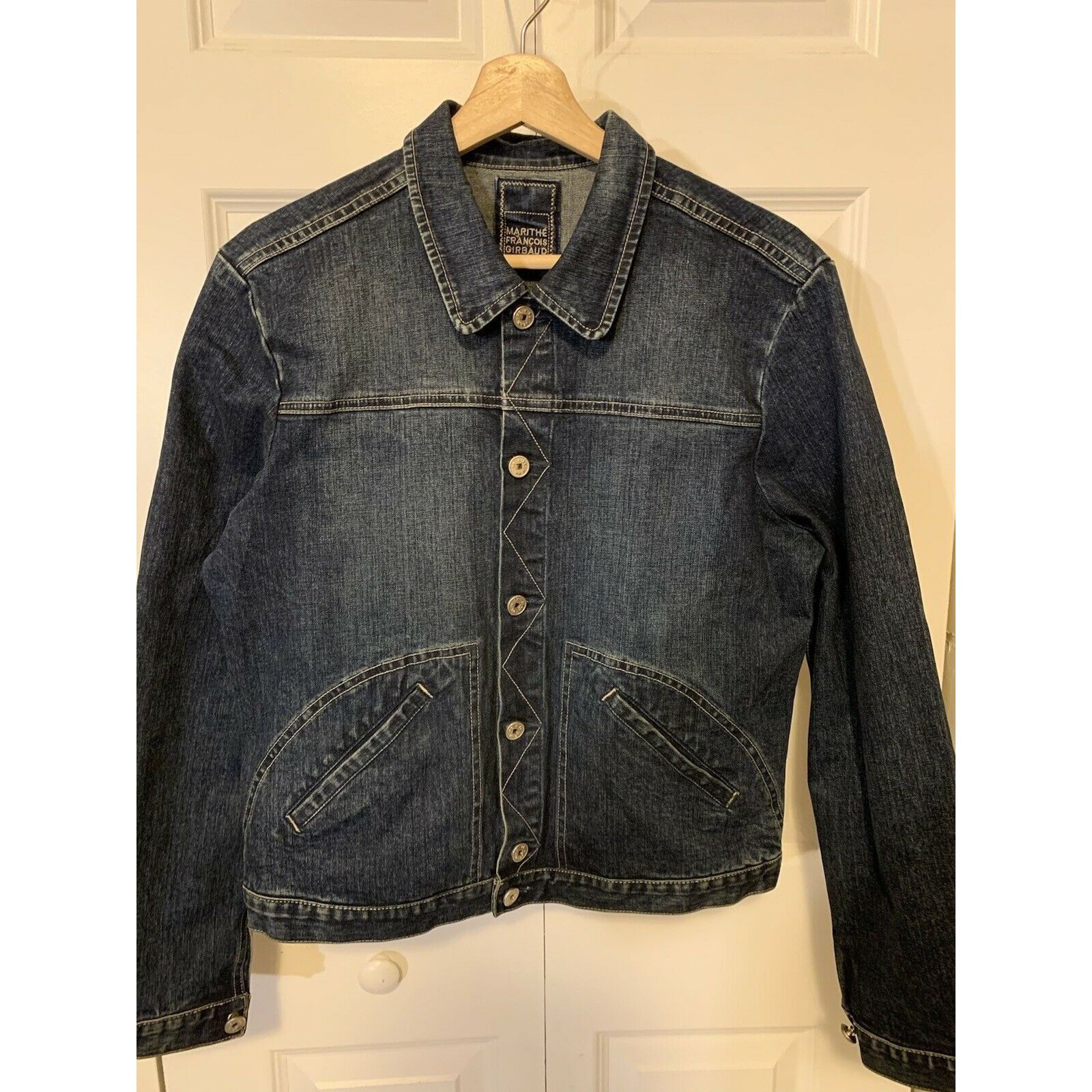 Marithe + Francois Girbaud Marithe Francois Girbaud Denim jean Jacket, Blue Women Sz XL Size XL / US 12-14 / IT 48-50 - 3 Thumbnail