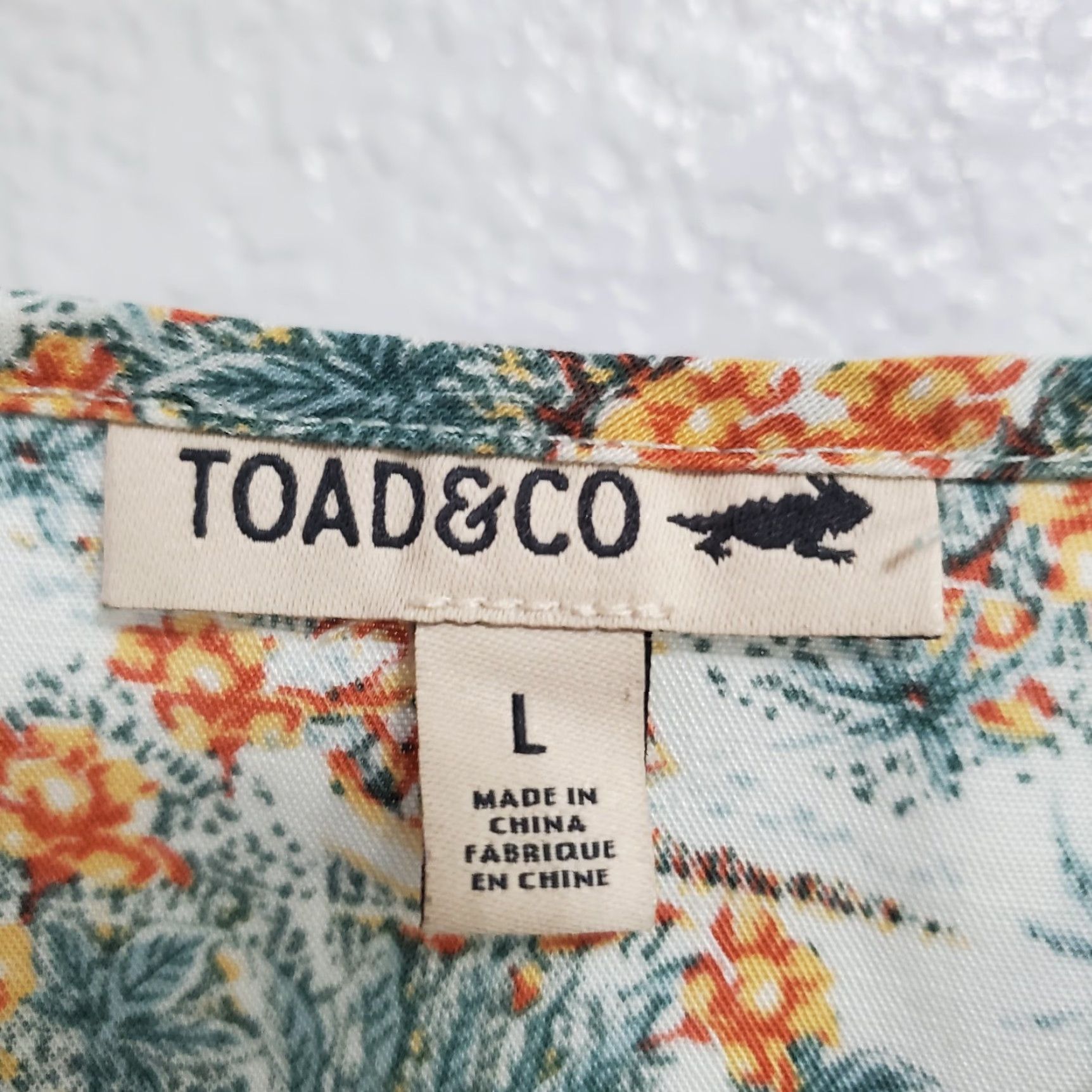 Toad&Co VINTAGE Toad & Co Hillrose Mini Dress Women L Faux Wrap Floral Sleeveless Hawaiian Beach Size L / US 10 / IT 46 - 3 Thumbnail