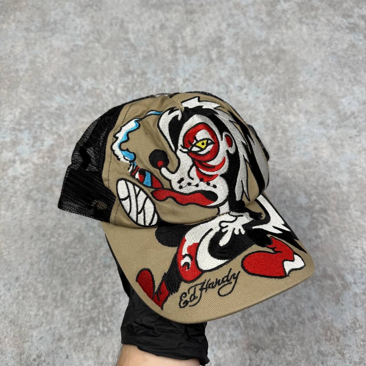 Ed Hardy Ed Hardy Bulldog Smoking Vintage Cap Size ONE SIZE - 1 Thumbnail