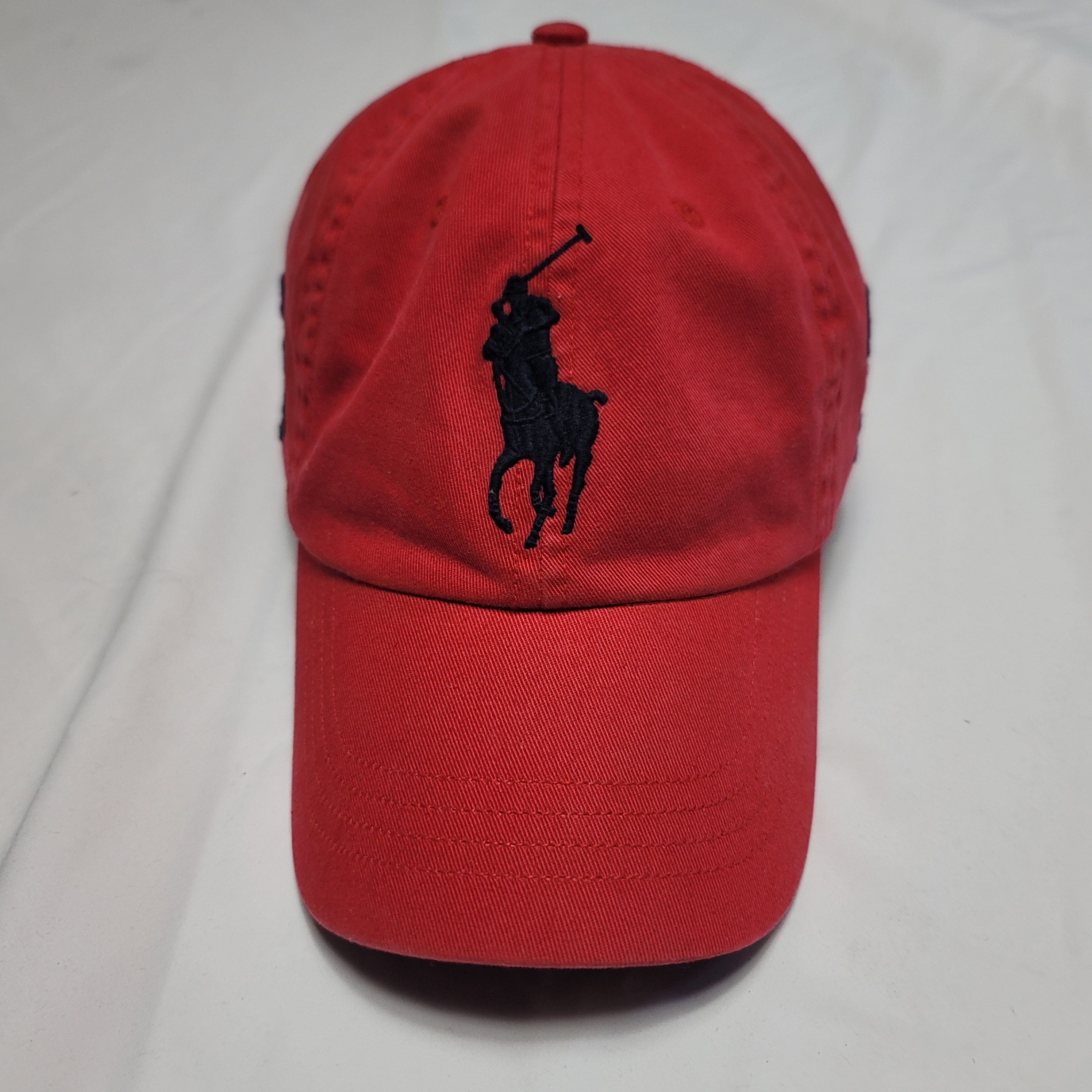Polo Ralph Lauren Polo Ralph Lauren Red Embroidered Cap Size ONE SIZE - 1 Thumbnail