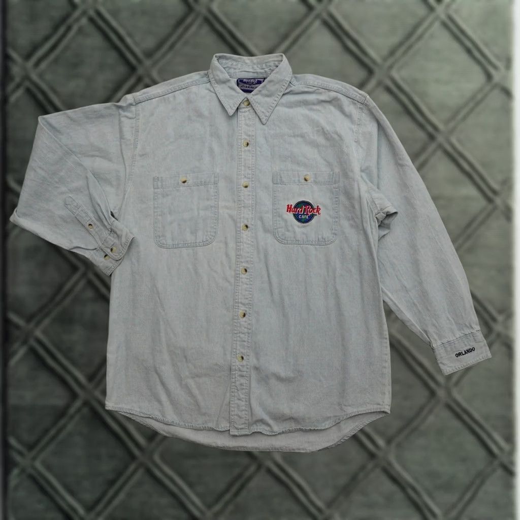 Hard Rock Cafe Vintage Hard Rock Cafe Shirt Denims Long Sleeve Button-Up Small Adult Blue 90s Mens Slim Regular XS-27 23X27 Size US S / EU 44-46 / 1 - 1 Thumbnail