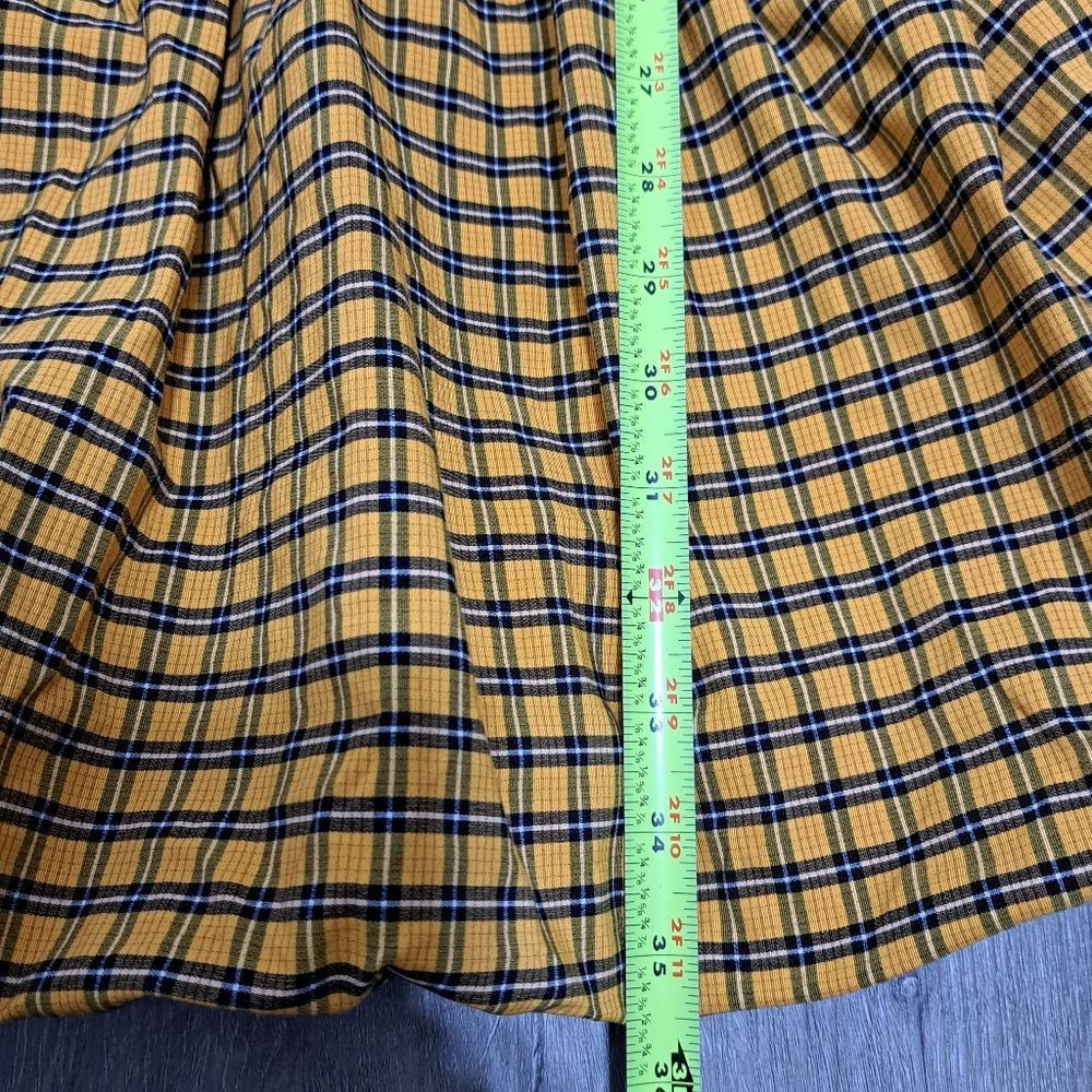 Levi's Levi's Aberdeen Tafetta Plaid Dress Buble Hem Oversized XS Mustard Size XS / US 0-2 / IT 36-38 - 8 Thumbnail