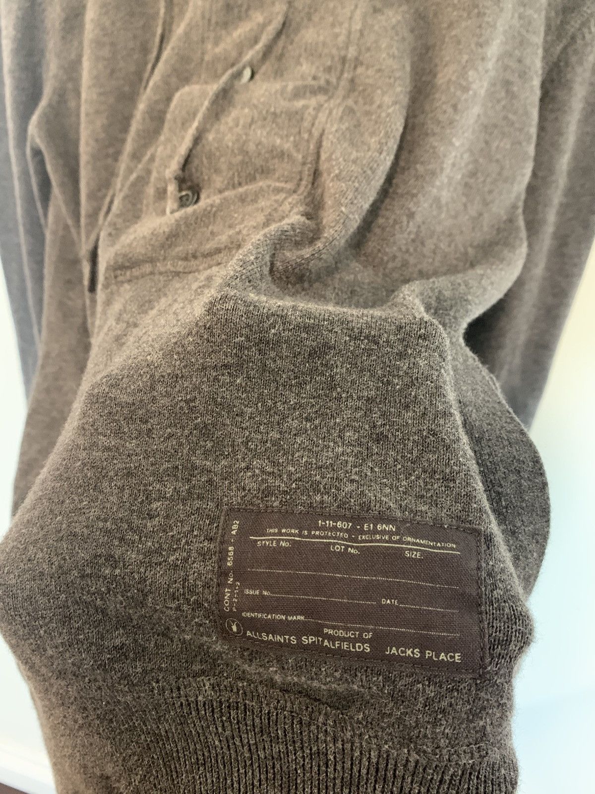 Allsaints AllSaints grey button up long sleeve Size US S / EU 44-46 / 1 - 3 Thumbnail