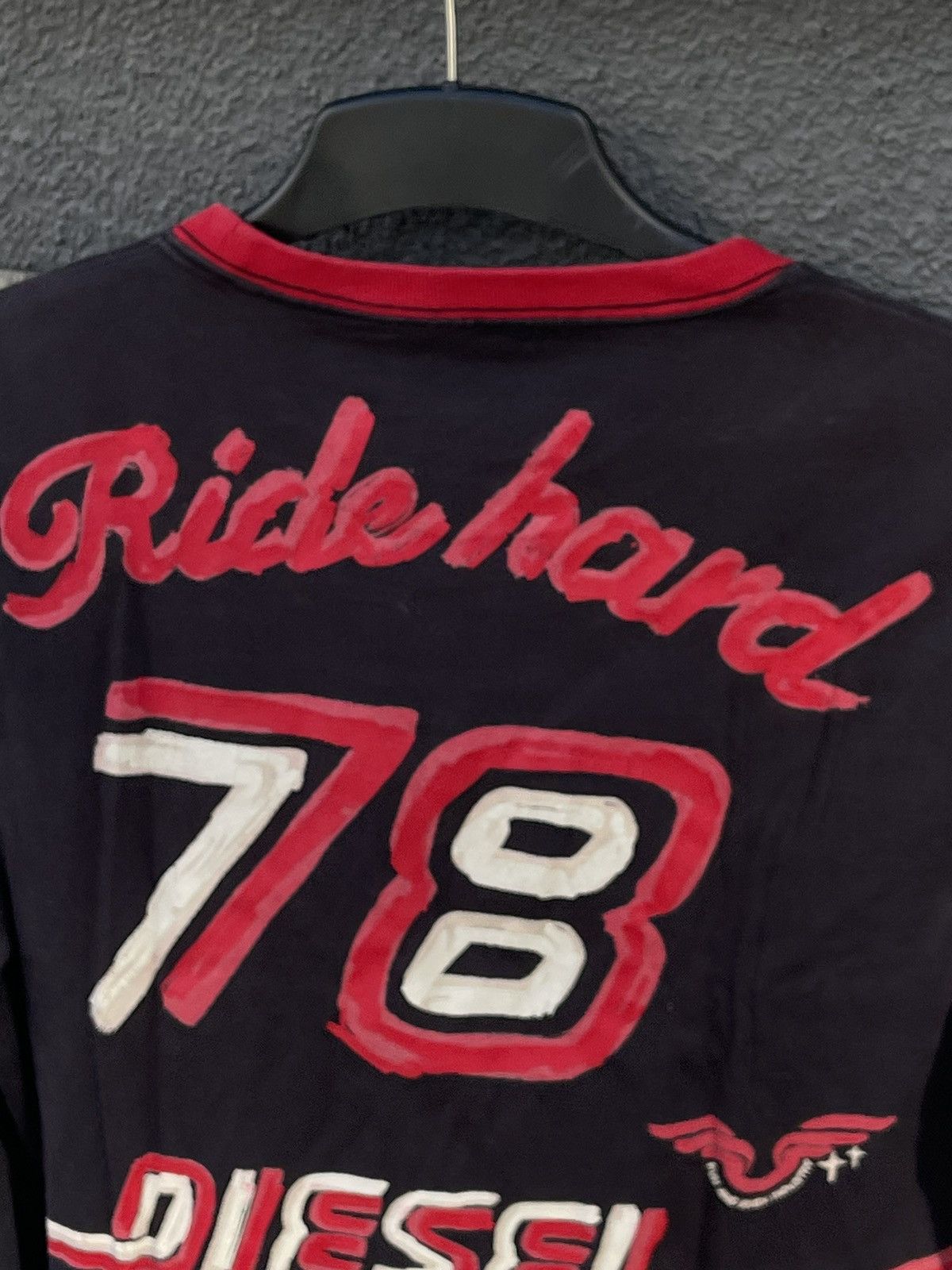 Diesel Y2K Diesel Ride Hard painted Longsleeve tee vintage Size US S / EU 44-46 / 1 - 16 Thumbnail