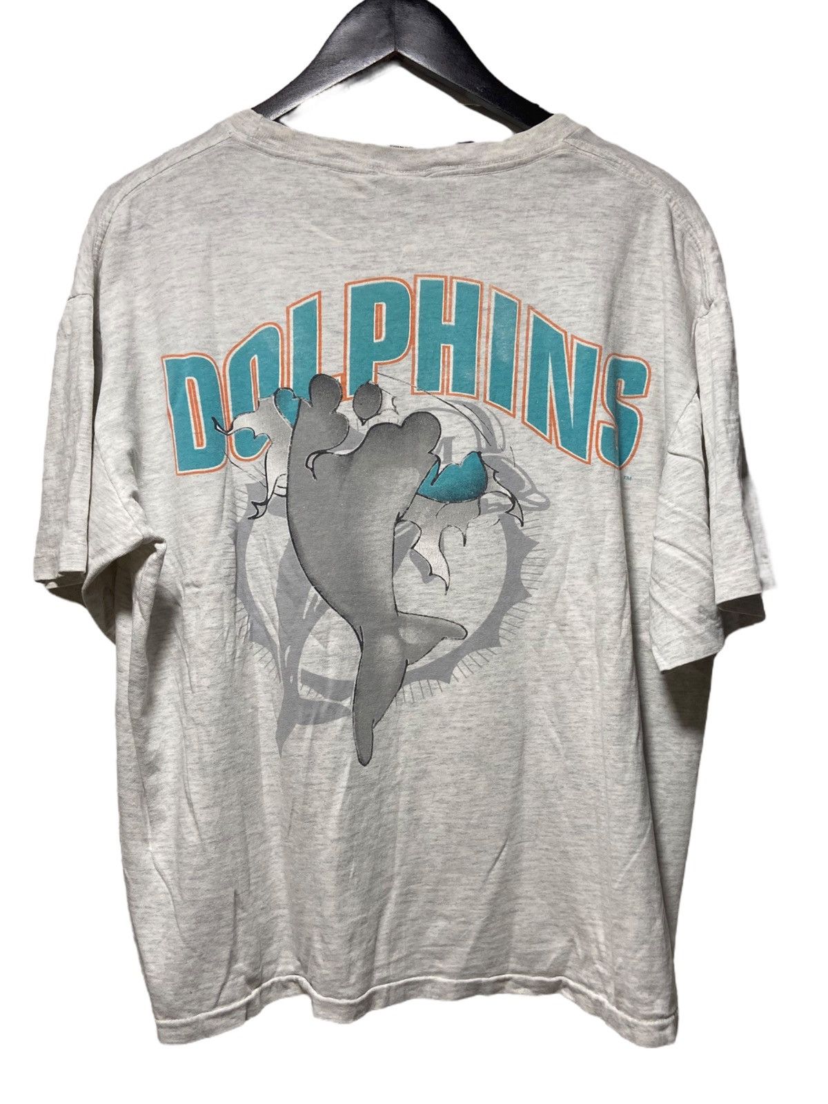 Nutmeg × Vintage Vintage 90s Miami Dolphins Breakthrough T Shirt Size XL Size US XL / EU 56 / 4 - 8 Thumbnail