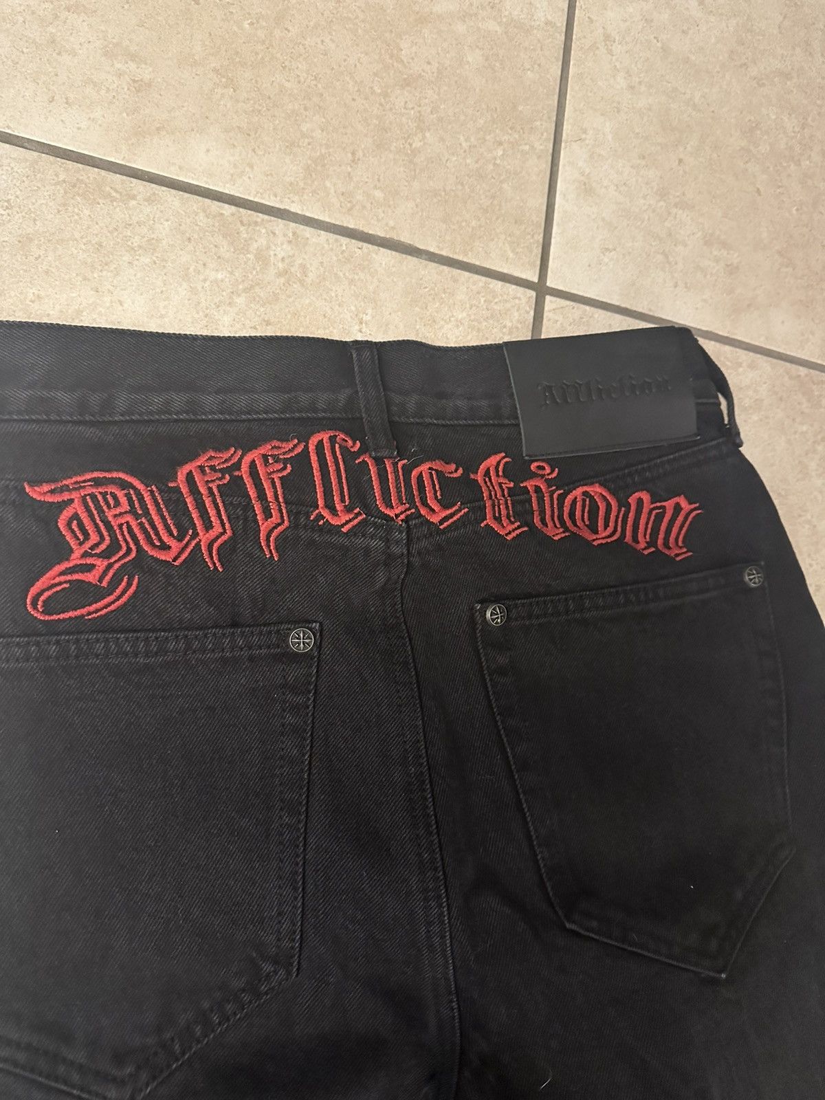 Affliction Affliction "Live Fast" Black Wide Leg Jeans - Size 28 Size US 28 / EU 44 - 8 Thumbnail