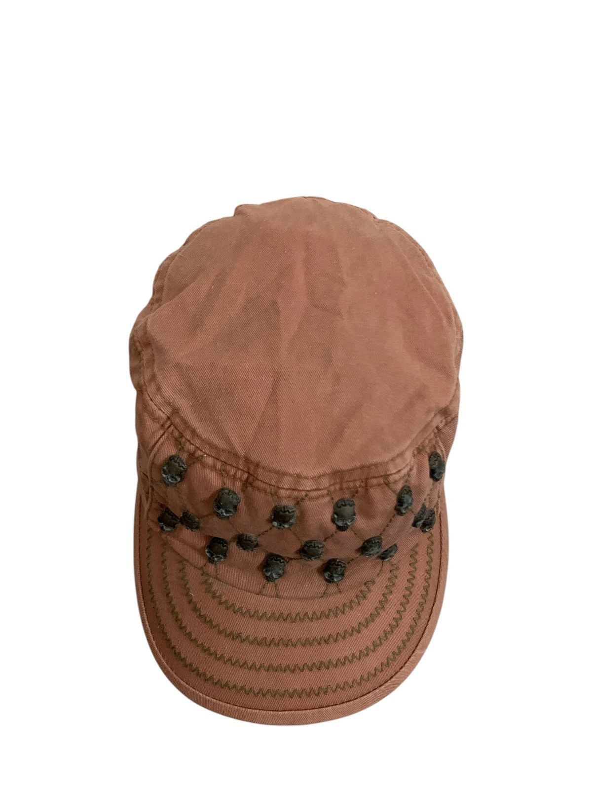 Yasuyuki Ishii JAPANESE SKULL STUDDED GOTHIC CADET HAT PUNK GRUNGE VKEI Size ONE SIZE - 2 Thumbnail