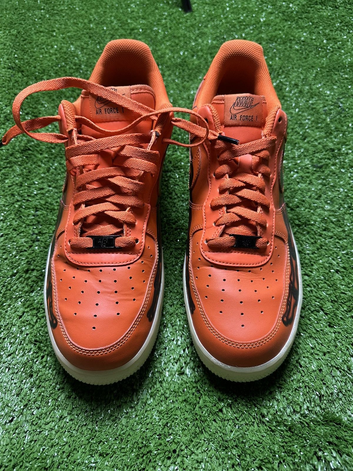 Nike 2020 Nike Air Force 1 Low Orange Skeleton Halloween Size US 12 / EU 45 - 4 Thumbnail