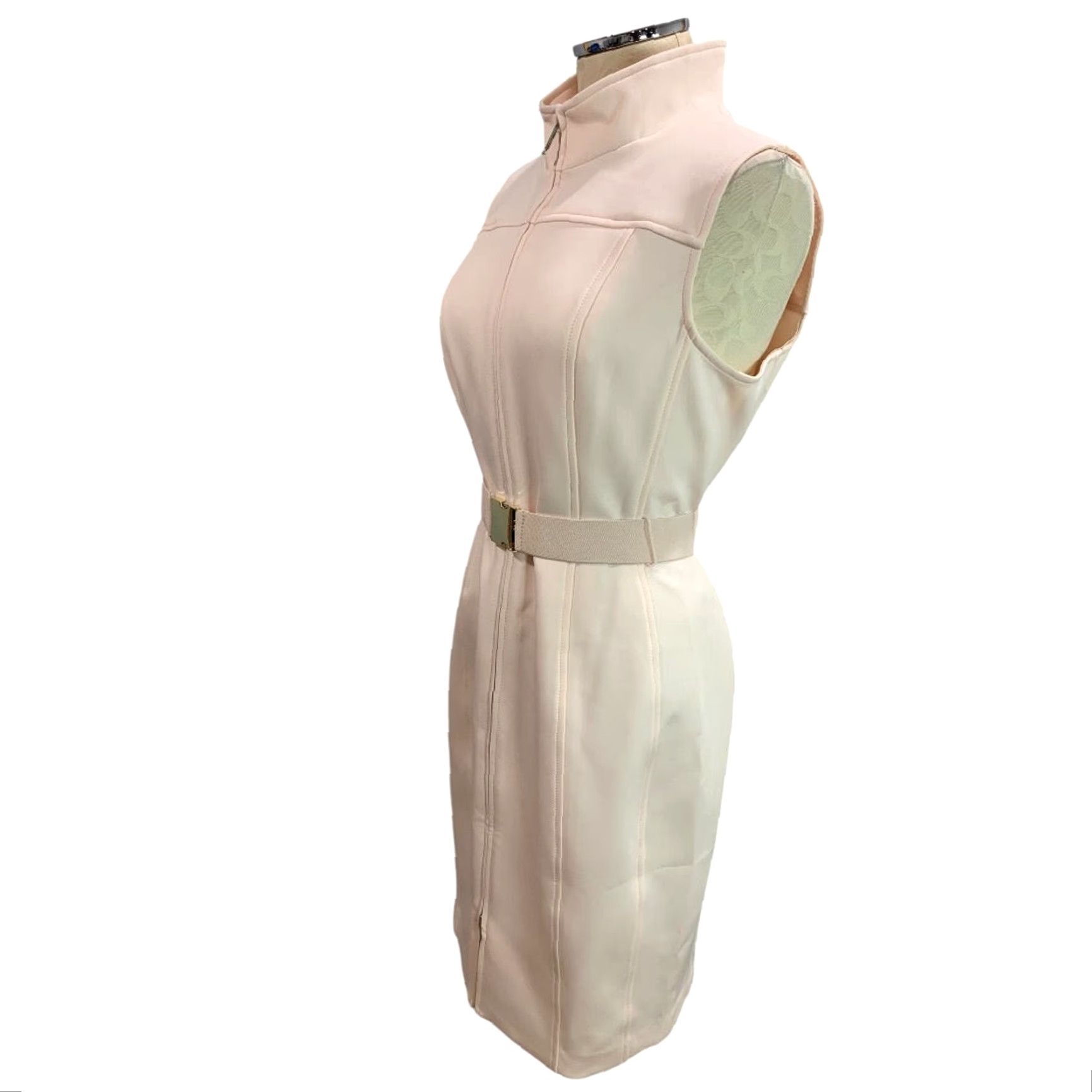 Tommy Hilfiger VINTAGE Tommy Hilfiger Scuba Dress Women Knee Length 10 Regular White Powder Pink TD6S1A9A Mens Size L / US 10 / IT 46 - 4 Thumbnail