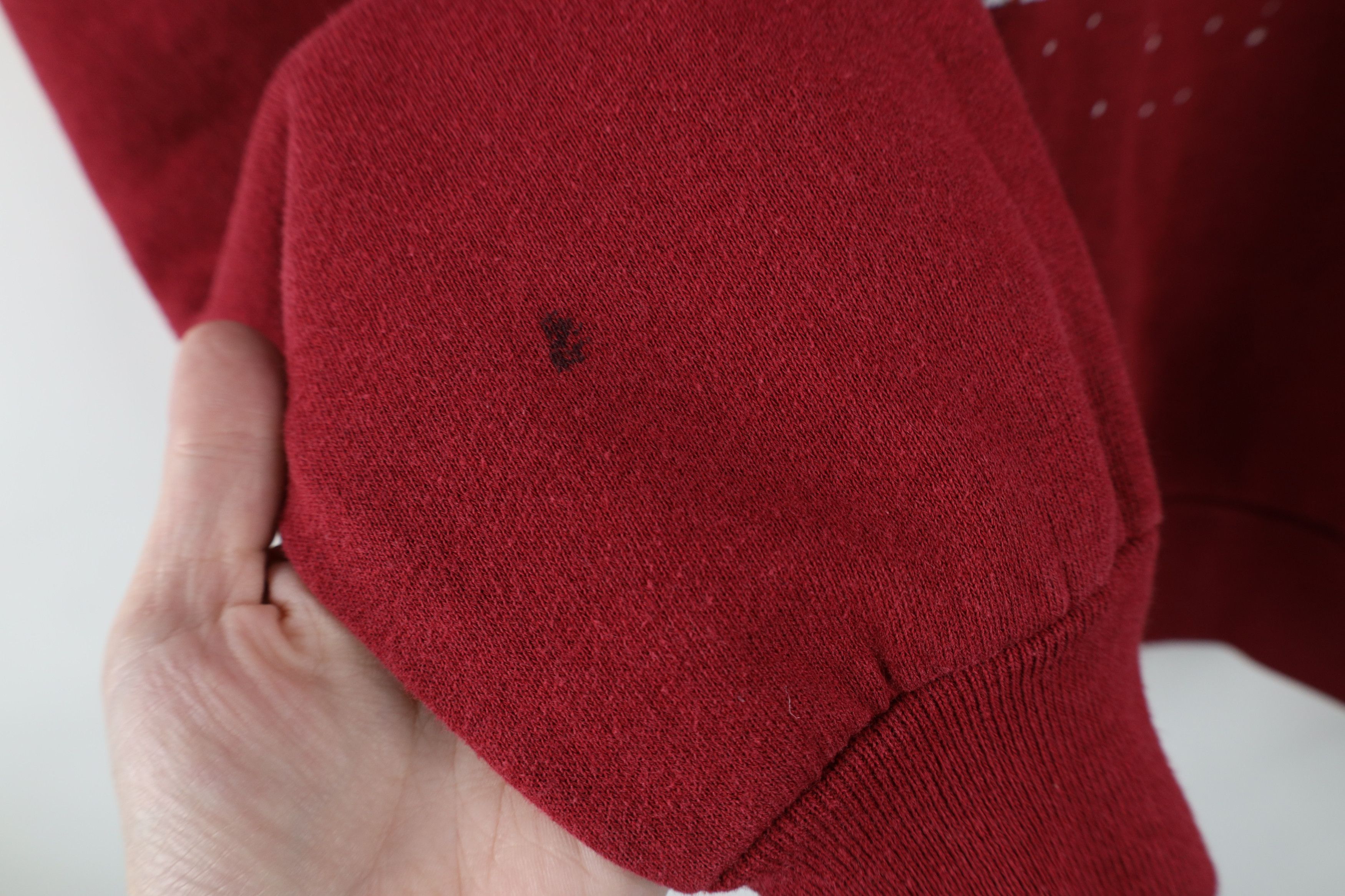 Vintage Vintage 90s Streetwear Nature Snow Birds Sweatshirt Red USA Size L / US 10 / IT 46 - 6 Thumbnail