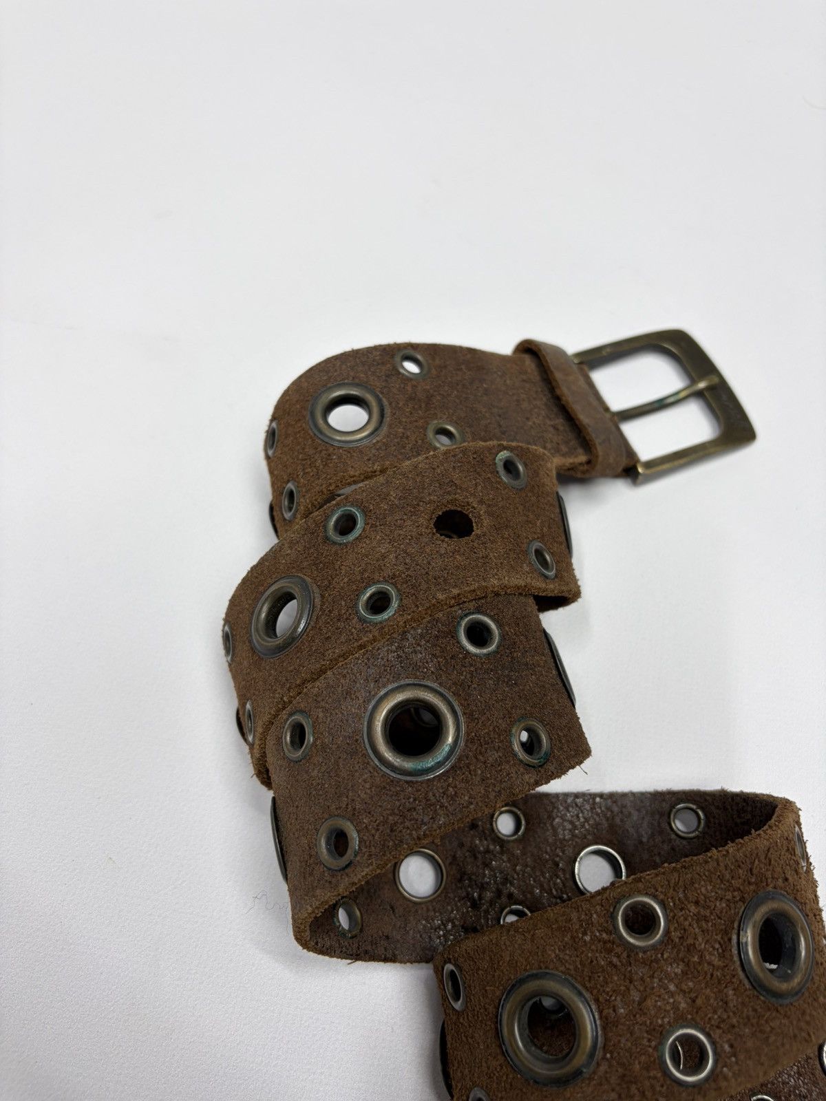 Hysteric Glamour Vintage Y2K Rhinestones Like Number Nine Punk Leather Belt Size 34 - 19 Thumbnail