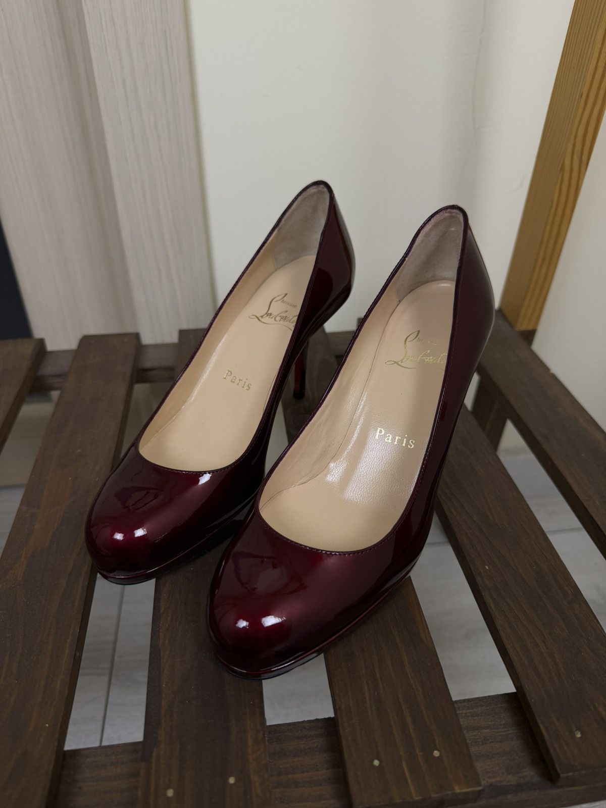 Christian Louboutin Christian Louboutin New Simple Pump Heels Rouge Red Patent Size US 5 / IT 35 - 1 Thumbnail