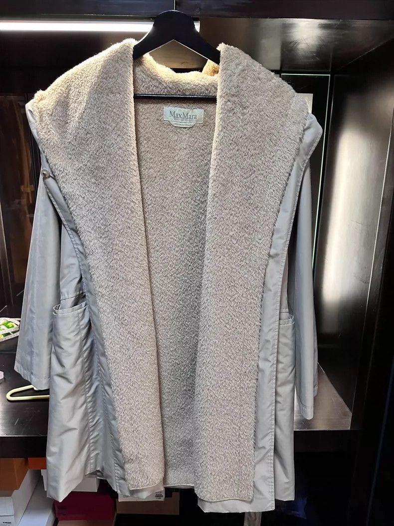 Max Mara Max Mara Alpaca classic off-white windproof and waterproof Size S / US 4 / IT 40 - 6 Thumbnail