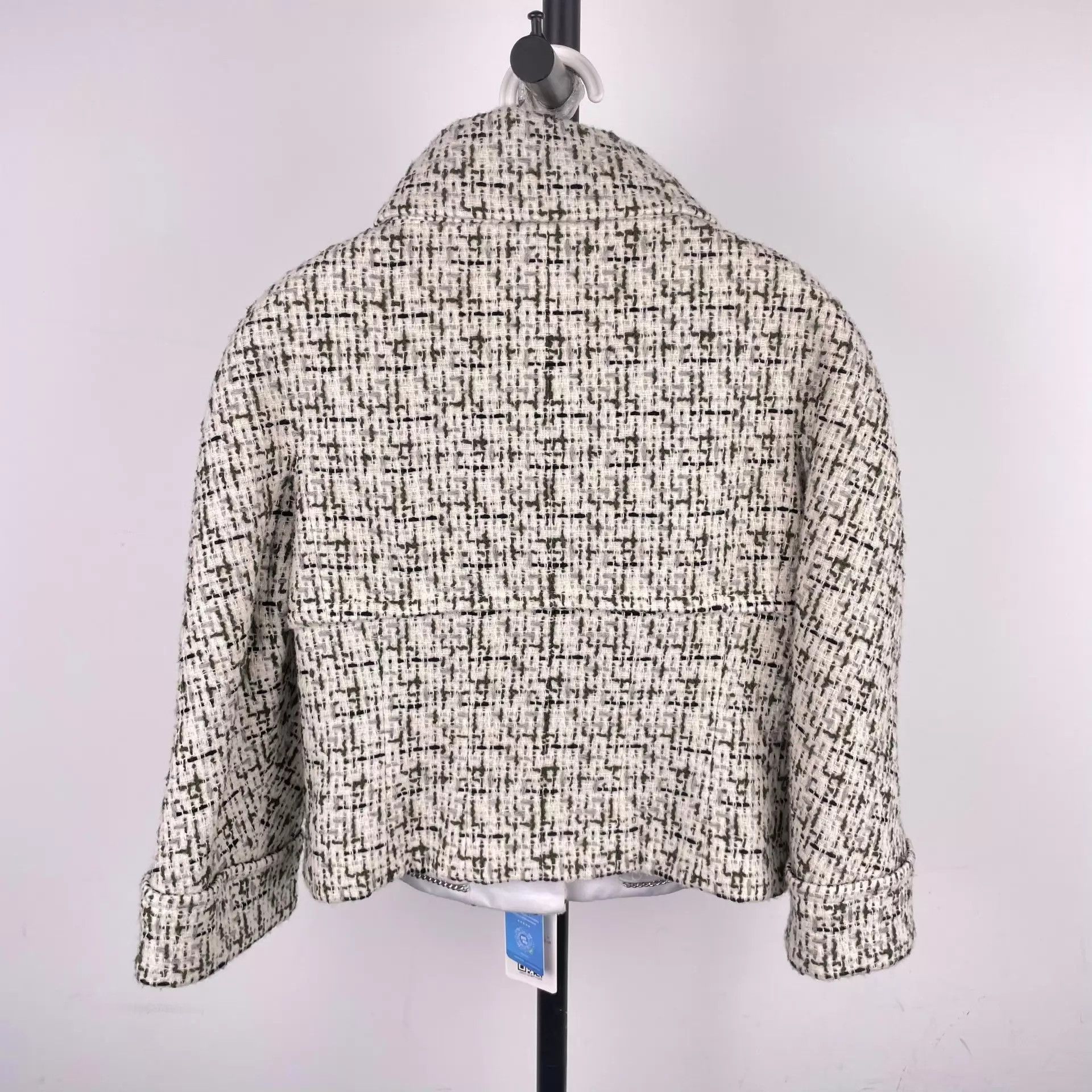 Chanel Chanel tweed women's jacket black white colorblock 34 Size XS / US 0-2 / IT 36-38 - 2 Thumbnail