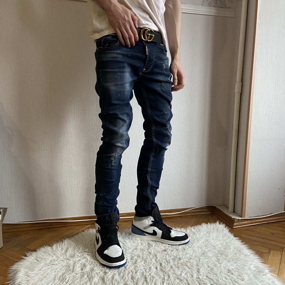 Dsquared2 × Japanese Brand 📌 Crazy Dsquared2 Y2k Distressed Skinny Jeans Size US 30 / EU 46 - 10 Thumbnail