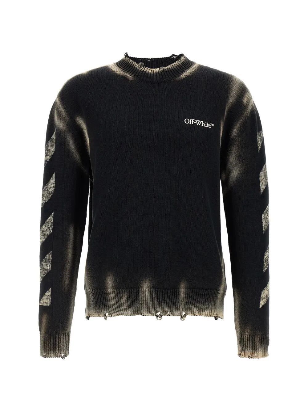 Off-White `Diag Corroison` Knit Crew-Neck Sweater Size US S / EU 44-46 / 1 - 1 Thumbnail