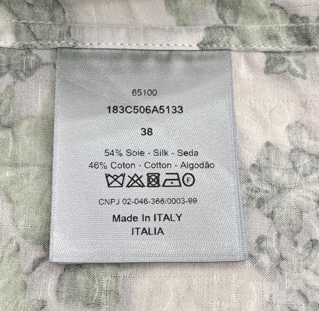 Dior Dior Green Logo Dark Pattern Full Silk Short Sleeve Shirt Size US M / EU 48-50 / 2 - 8 Thumbnail